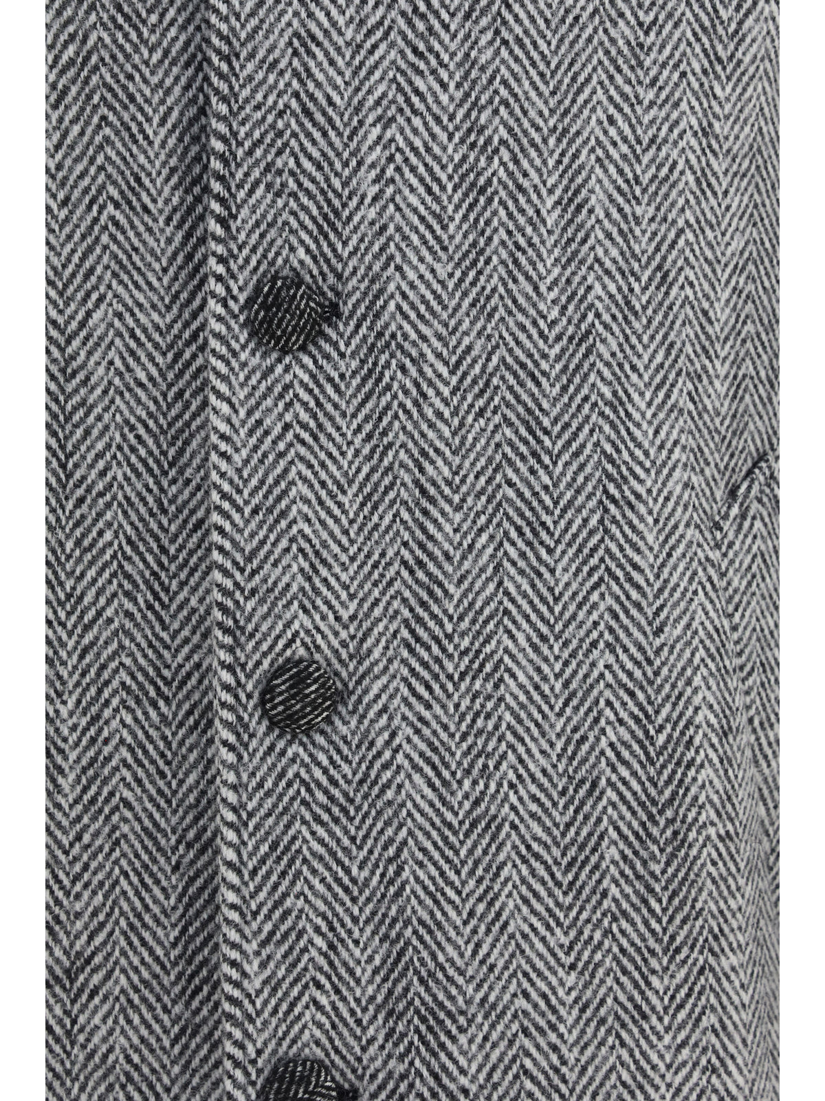 Dolce & Gabbana Men Chevron Wool-Blend Single-Breasted Coat DOLCE & GABBANA