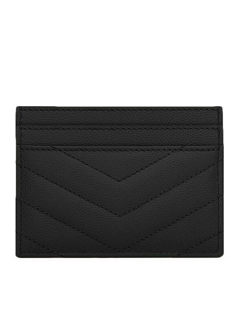 Saint Laurent Women Cassandre Matelassé Card Case In Grain De Poudre Leather SAINT LAURENT