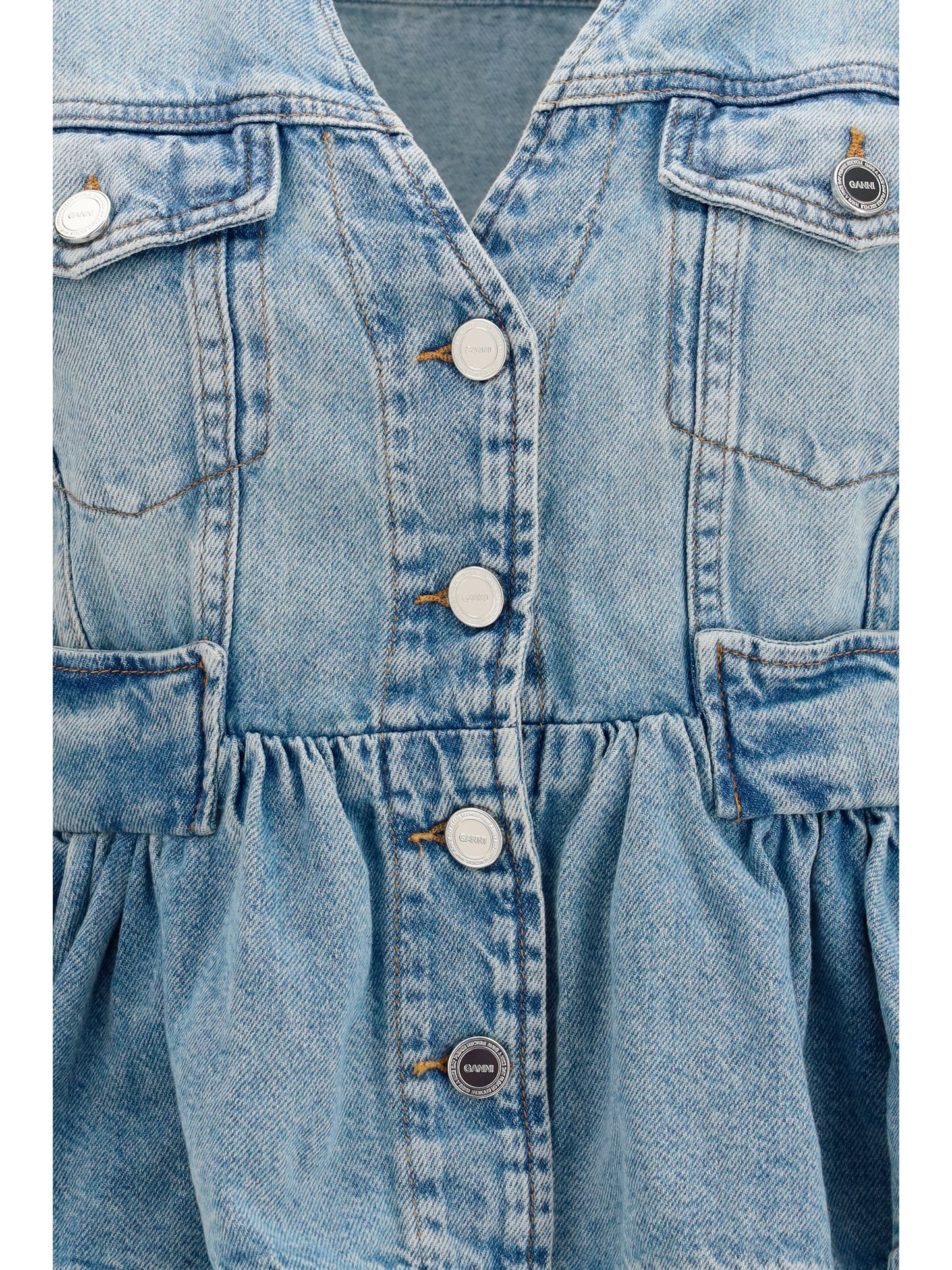 Ganni Women Lightweight Denim Vest GANNI