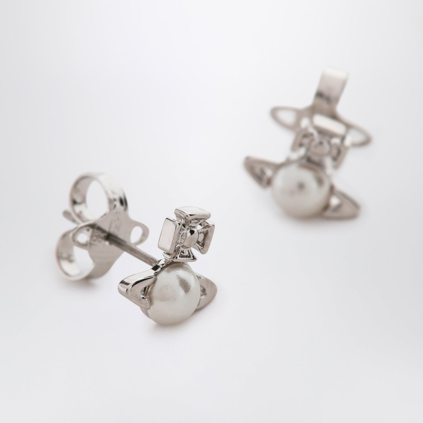 Vivienne Westwood Silver Balbina Earrings With Pearl Women VIVIENNE WESTWOOD