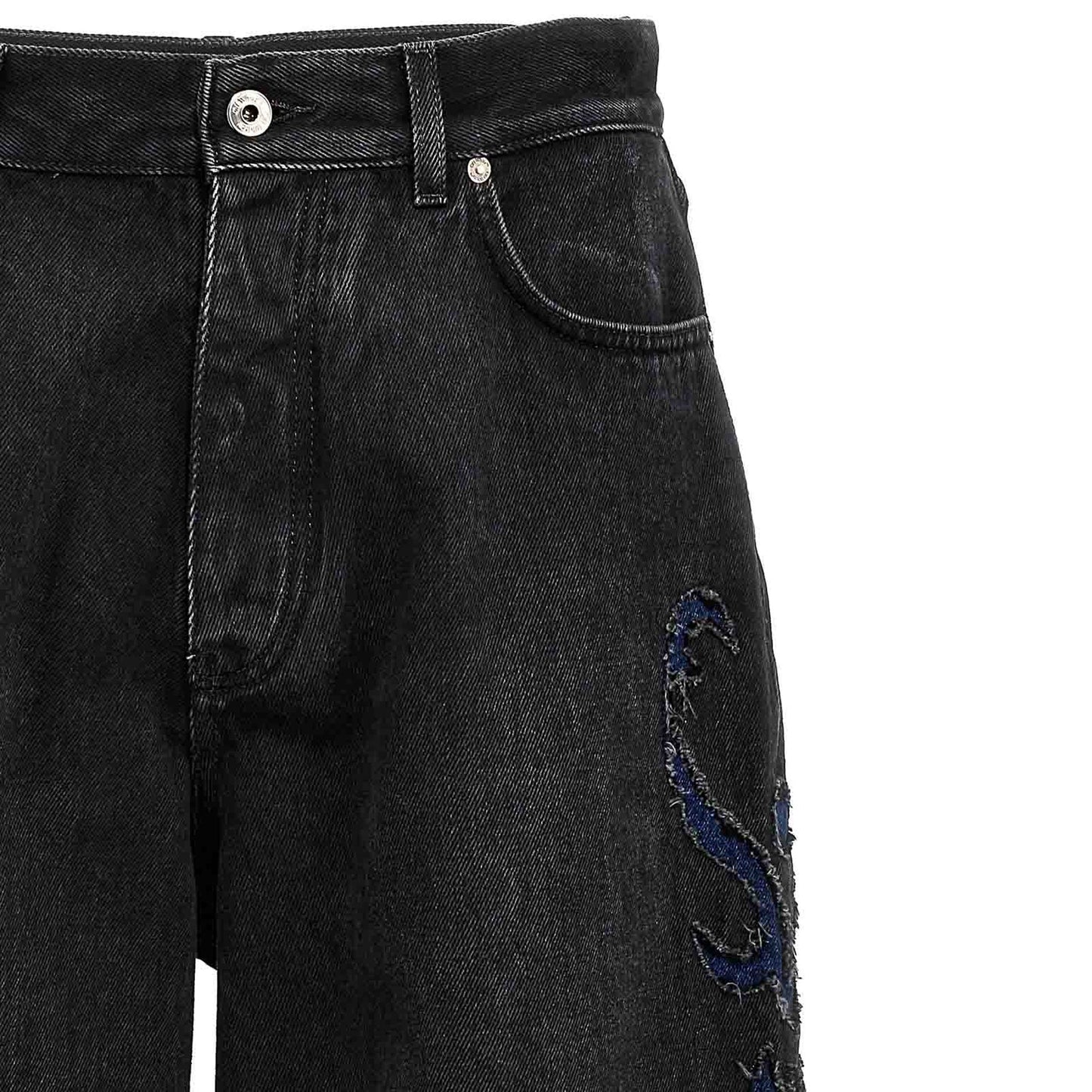 Off-White Denim Flared Jeans Men OFF-WHITE