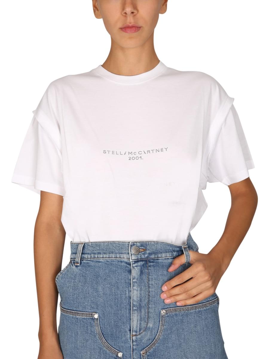 Stella Mccartney Women Crystal Logo T-Shirt STELLA MCCARTNEY