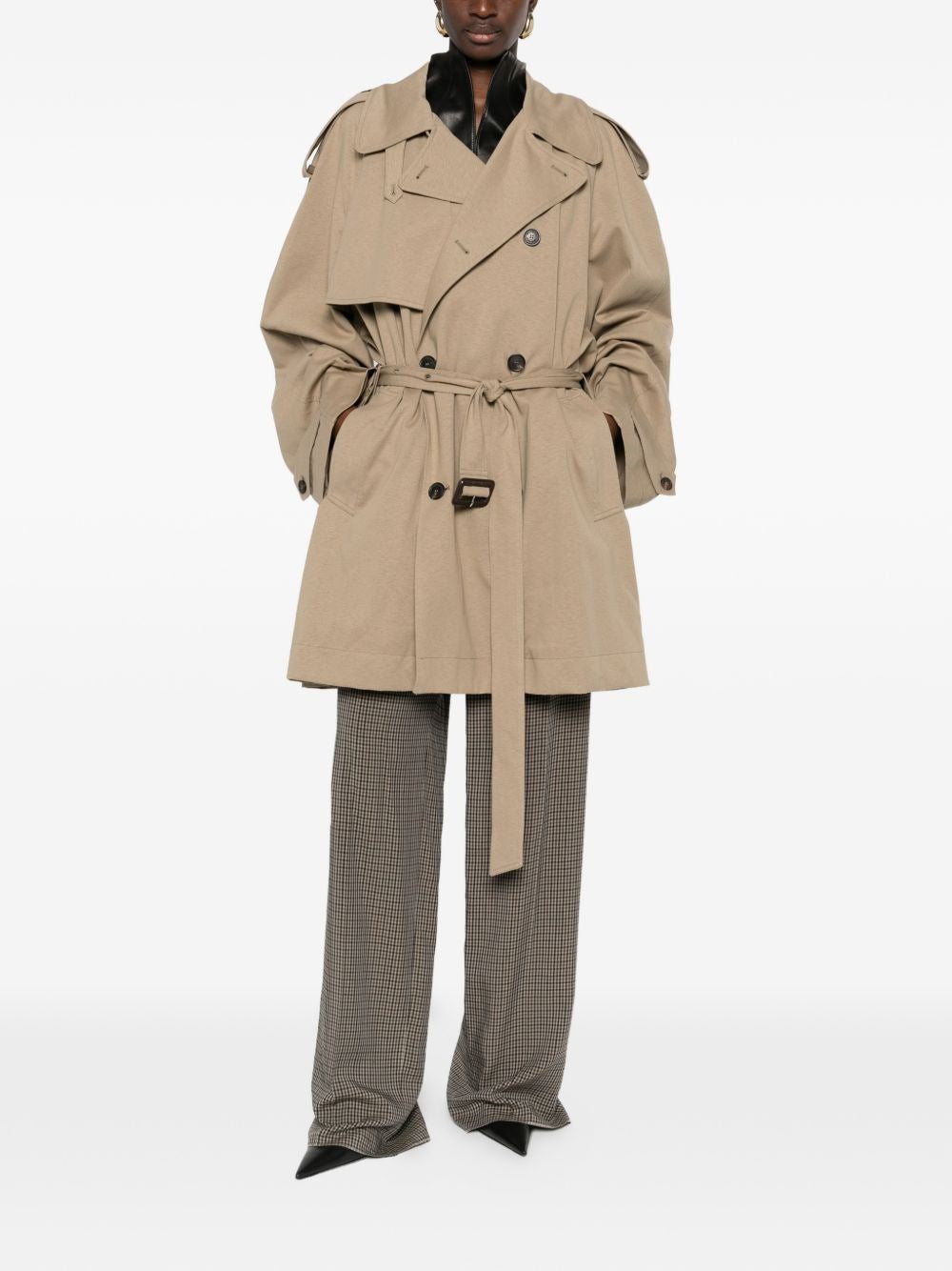 Balenciaga Women Cropped Trench Coat BALENCIAGA