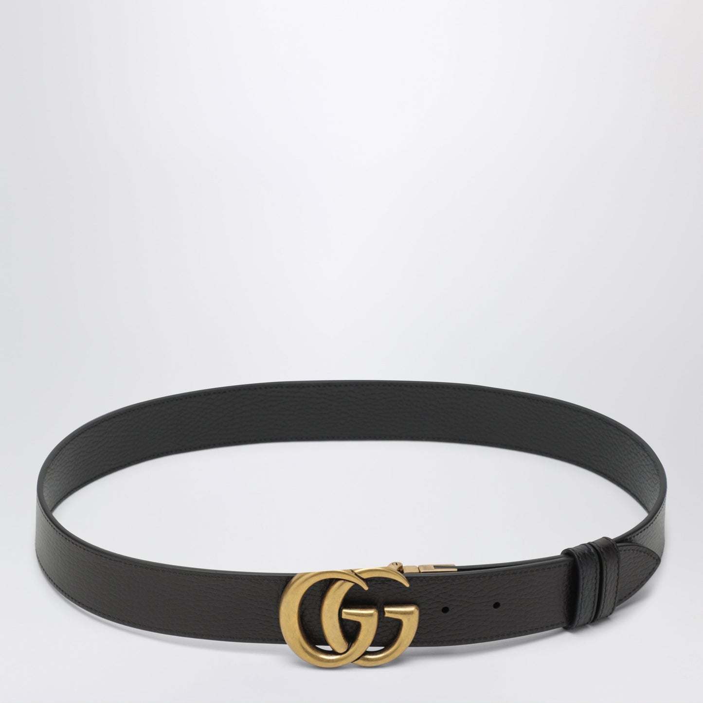 Gucci Reversible Black/Brown Leather Belt With Double G Buckle Men GUCCI