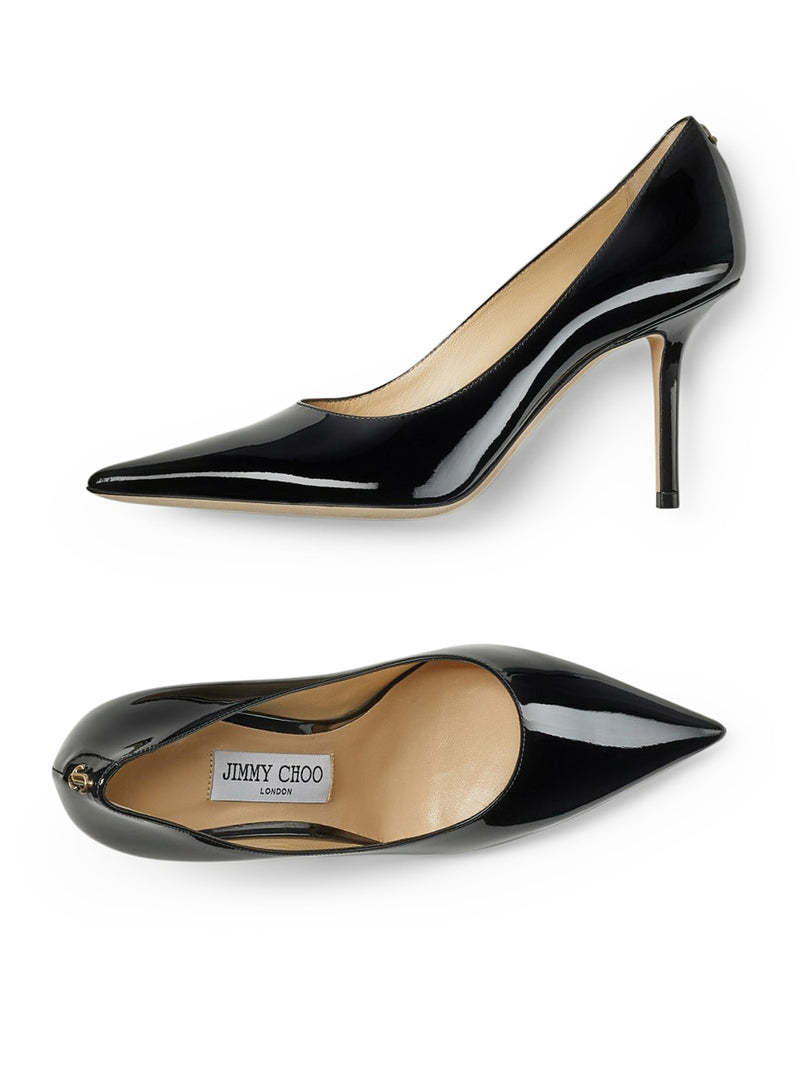 Jimmy Choo Women Patent Leather Decollete With Jc Logo JIMMY CHOO