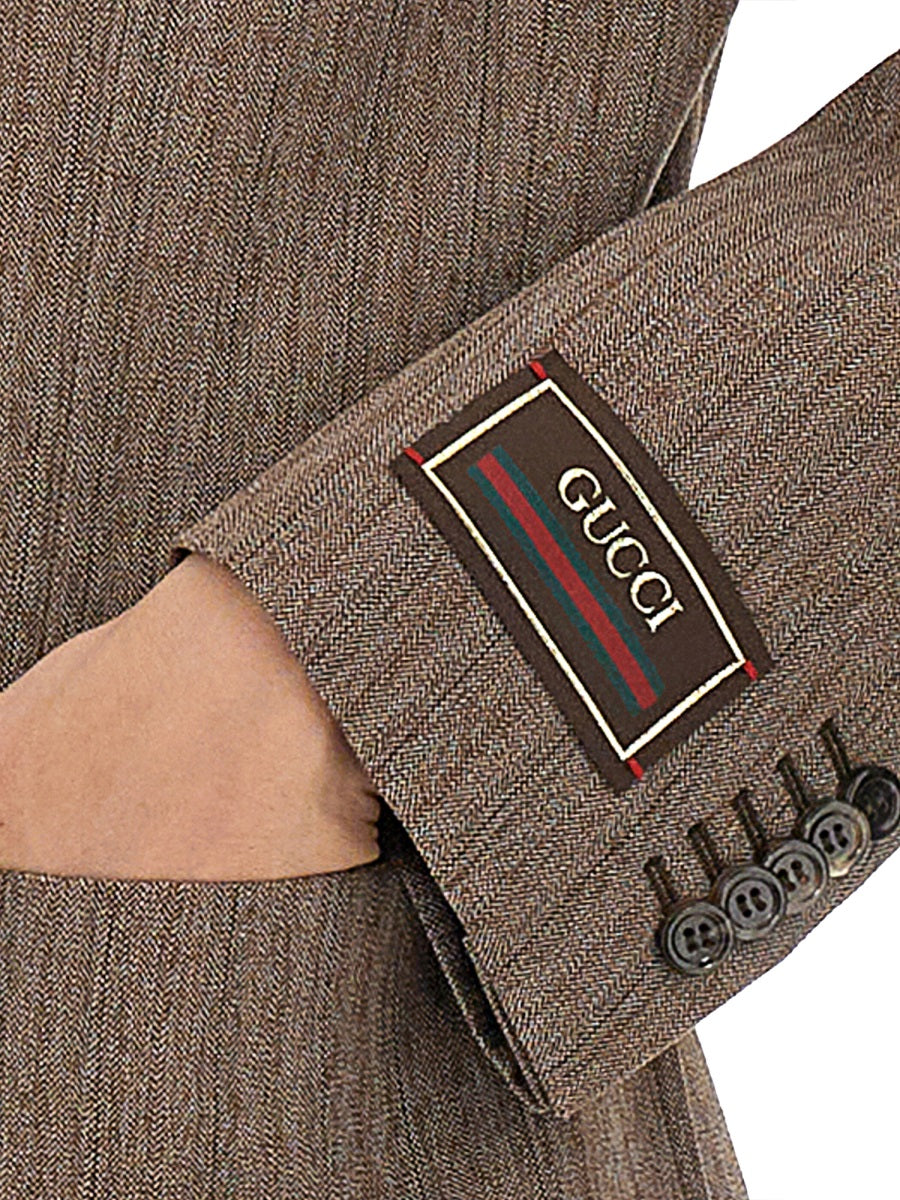 Gucci Women Herringbone Wool Jacket GUCCI