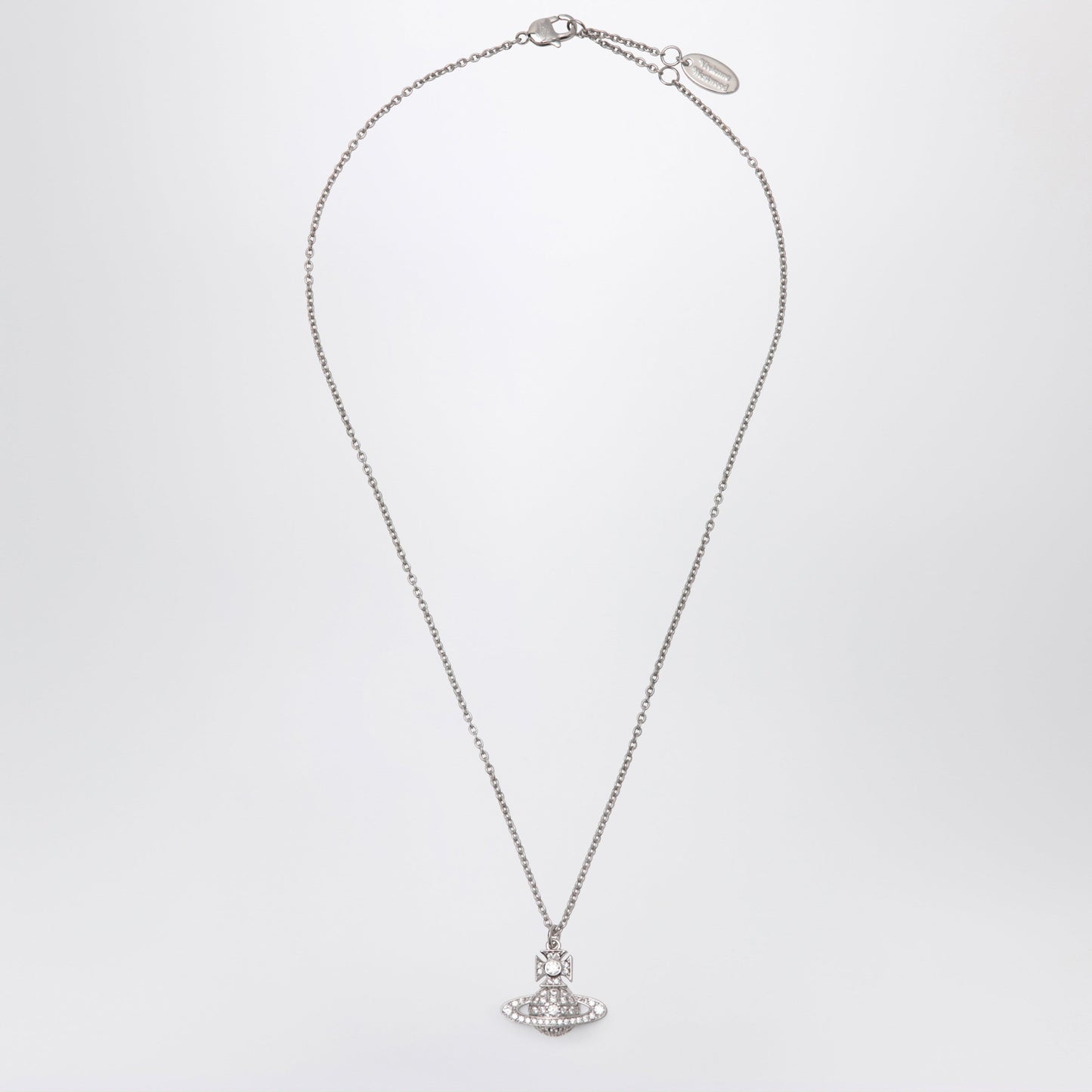 Vivienne Westwood Orb Pendant Necklace In Platinum With Crystals Women VIVIENNE WESTWOOD