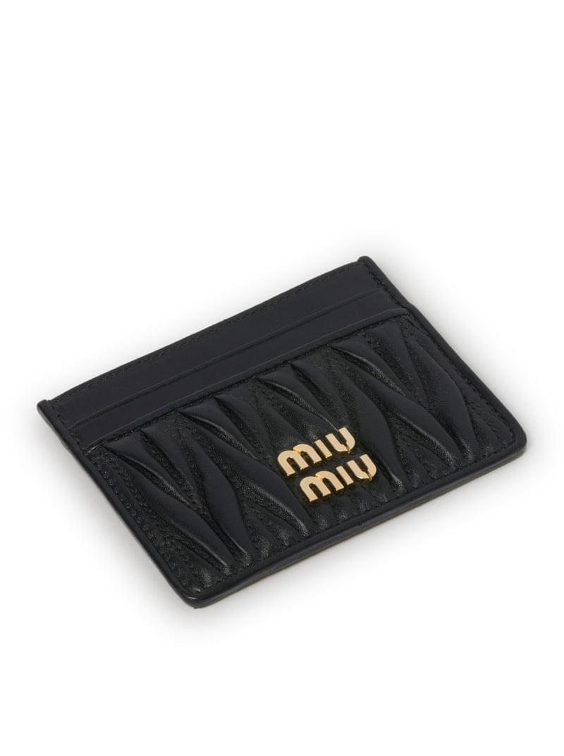 Miu Miu Women Nappa Matelasse Card Holder` MIU MIU