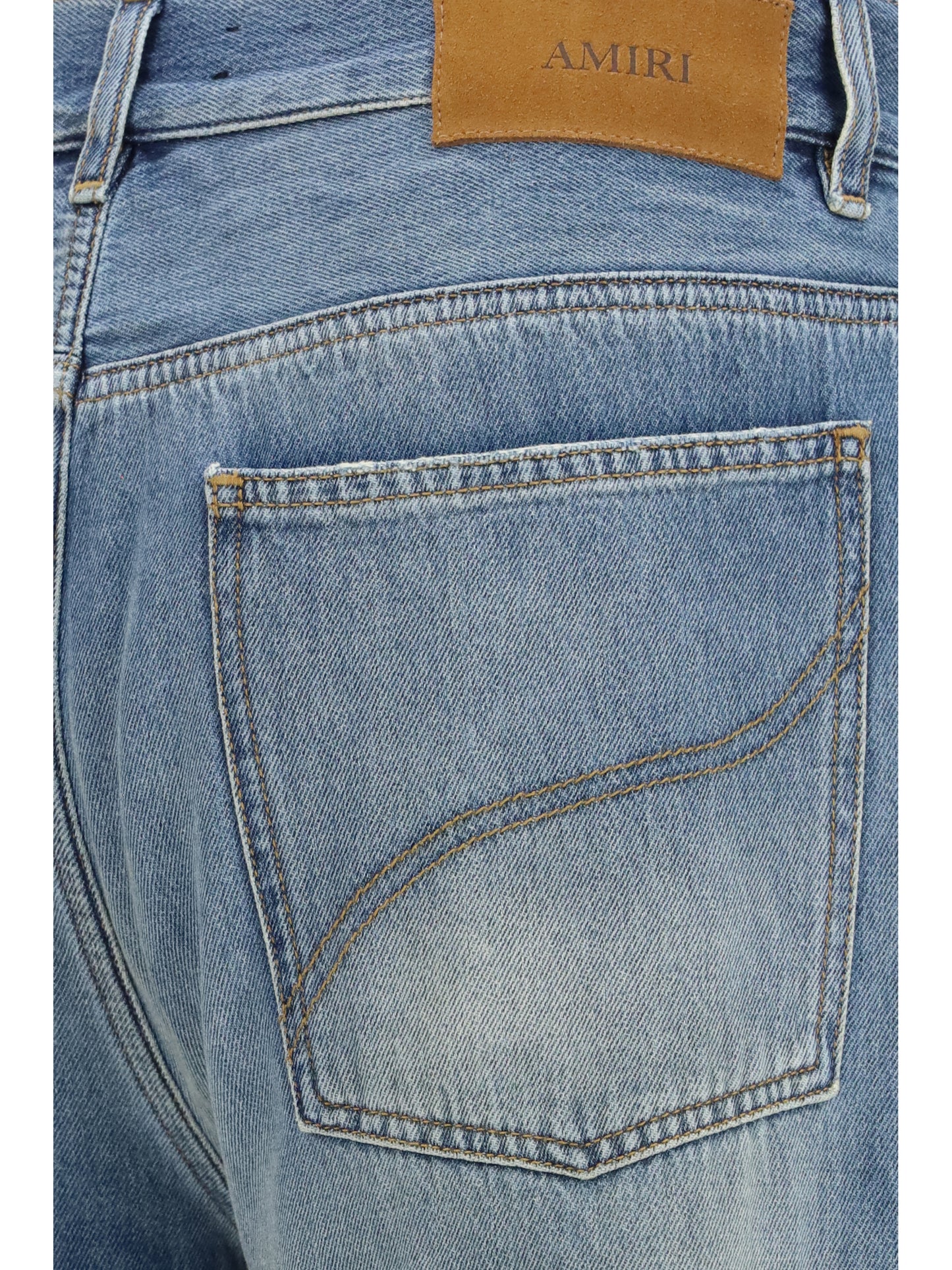 Amiri Men Slash Flared Distressed Jeans AMIRI