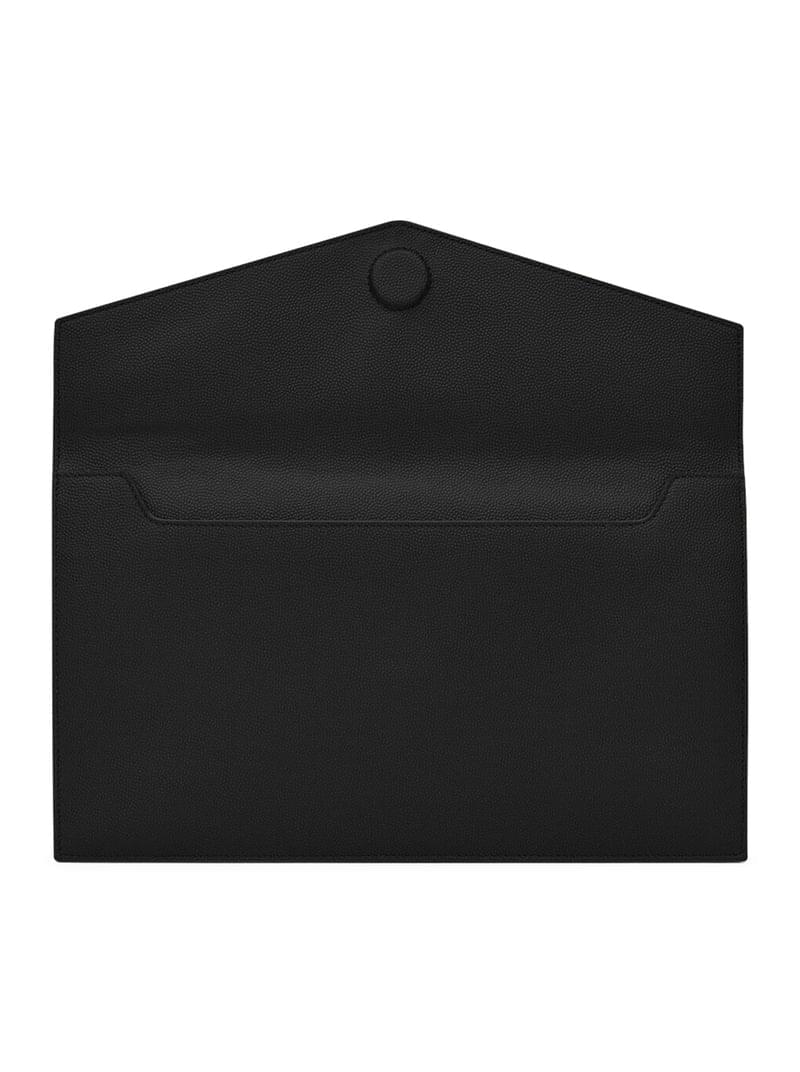 Saint Laurent Women Uptown Clutch In Grain De Poudre Embossed Leather SAINT LAURENT