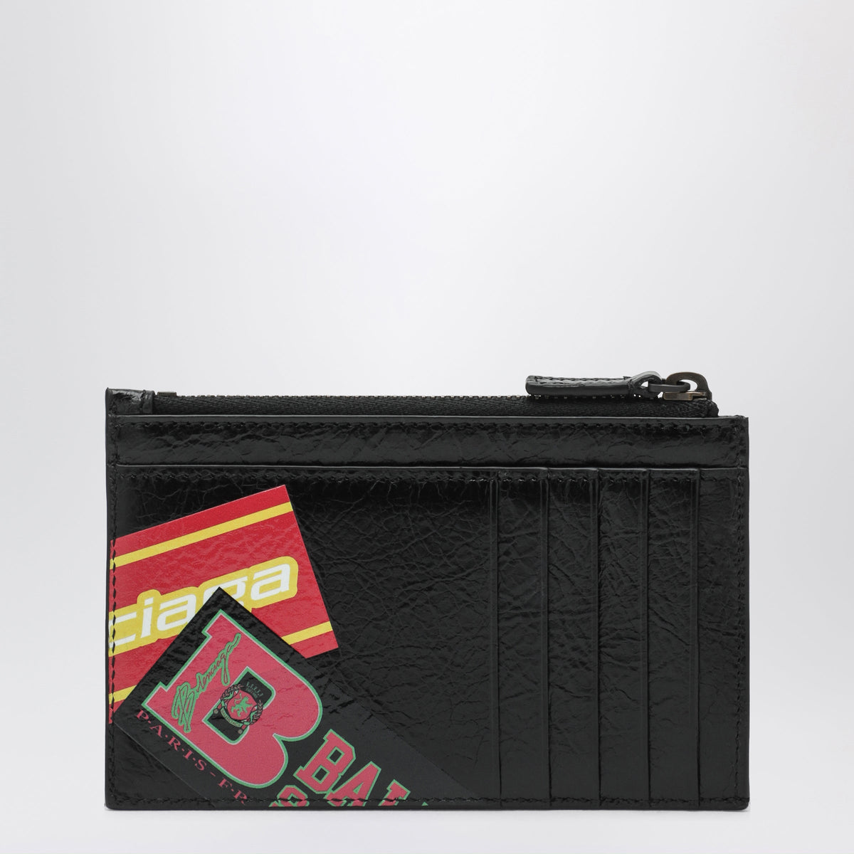 Balenciaga Large Black Leather Cash Coin Purse Men BALENCIAGA