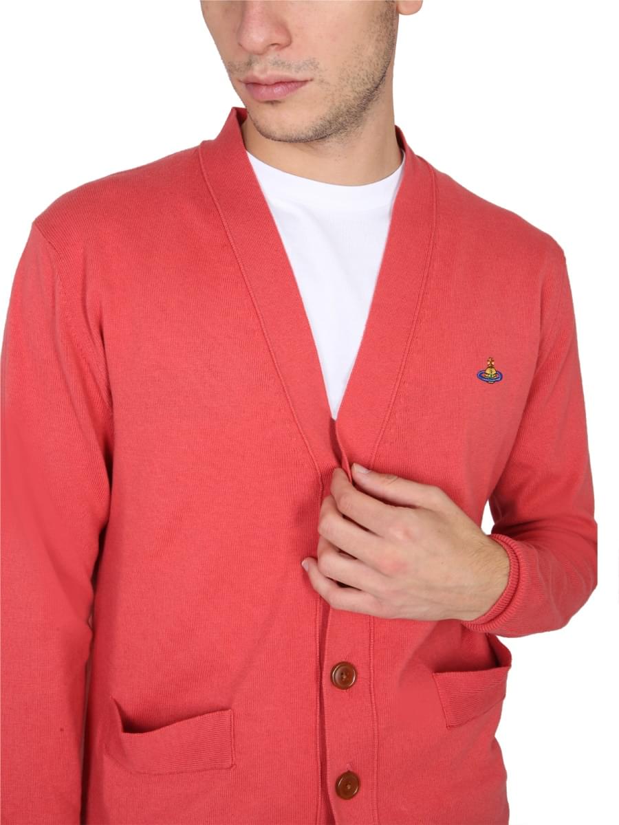 Vivienne Westwood Men Cardigan With Orb Embroidery VIVIENNE WESTWOOD