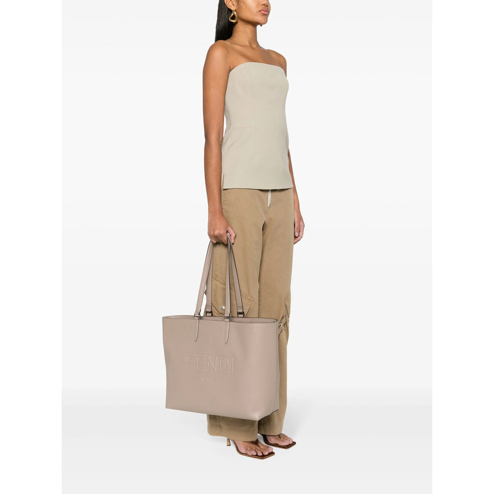 Fendi Neutrals Tote Bags Men FENDI