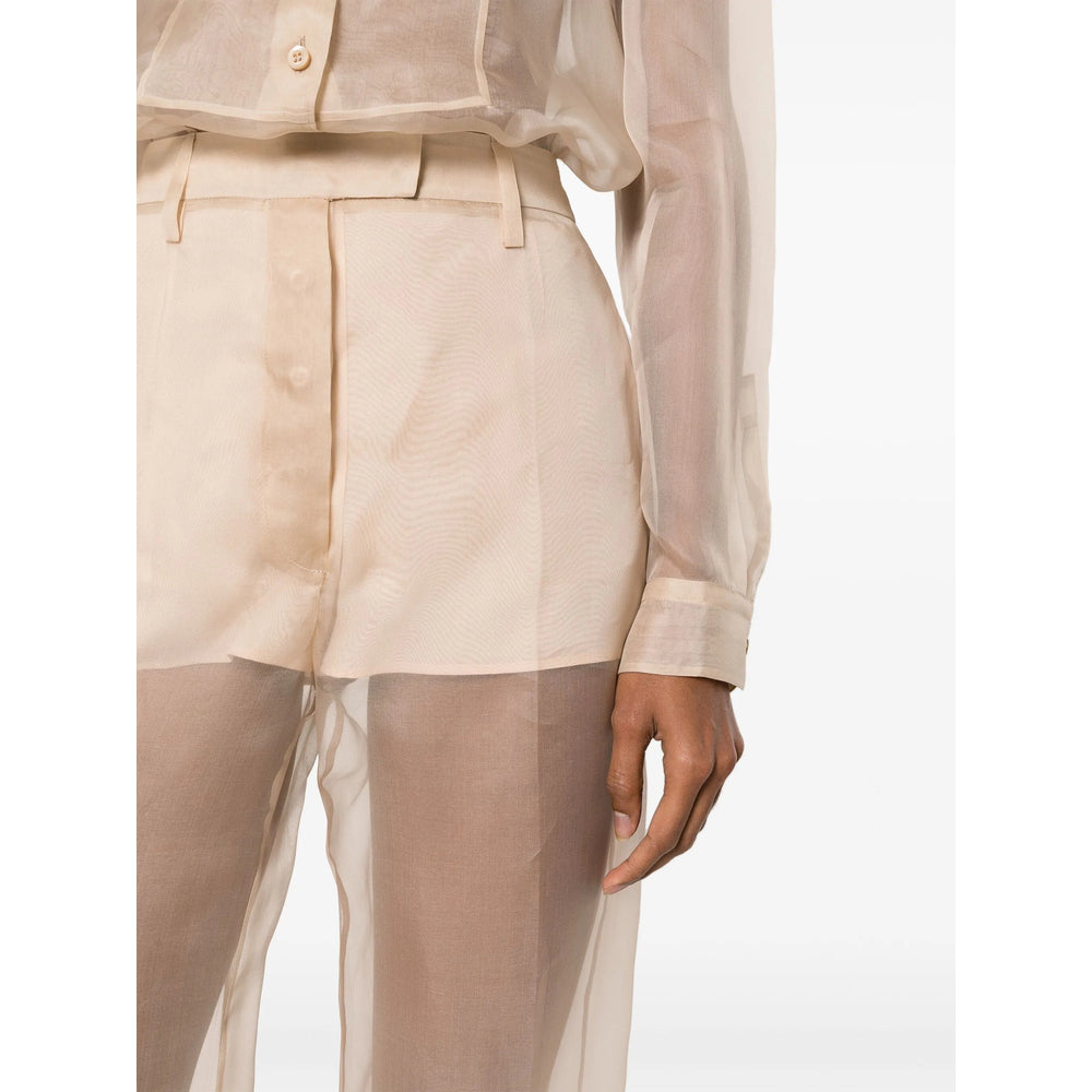 Prada Neutrals Trousers - Flared Trousers Women PRADA