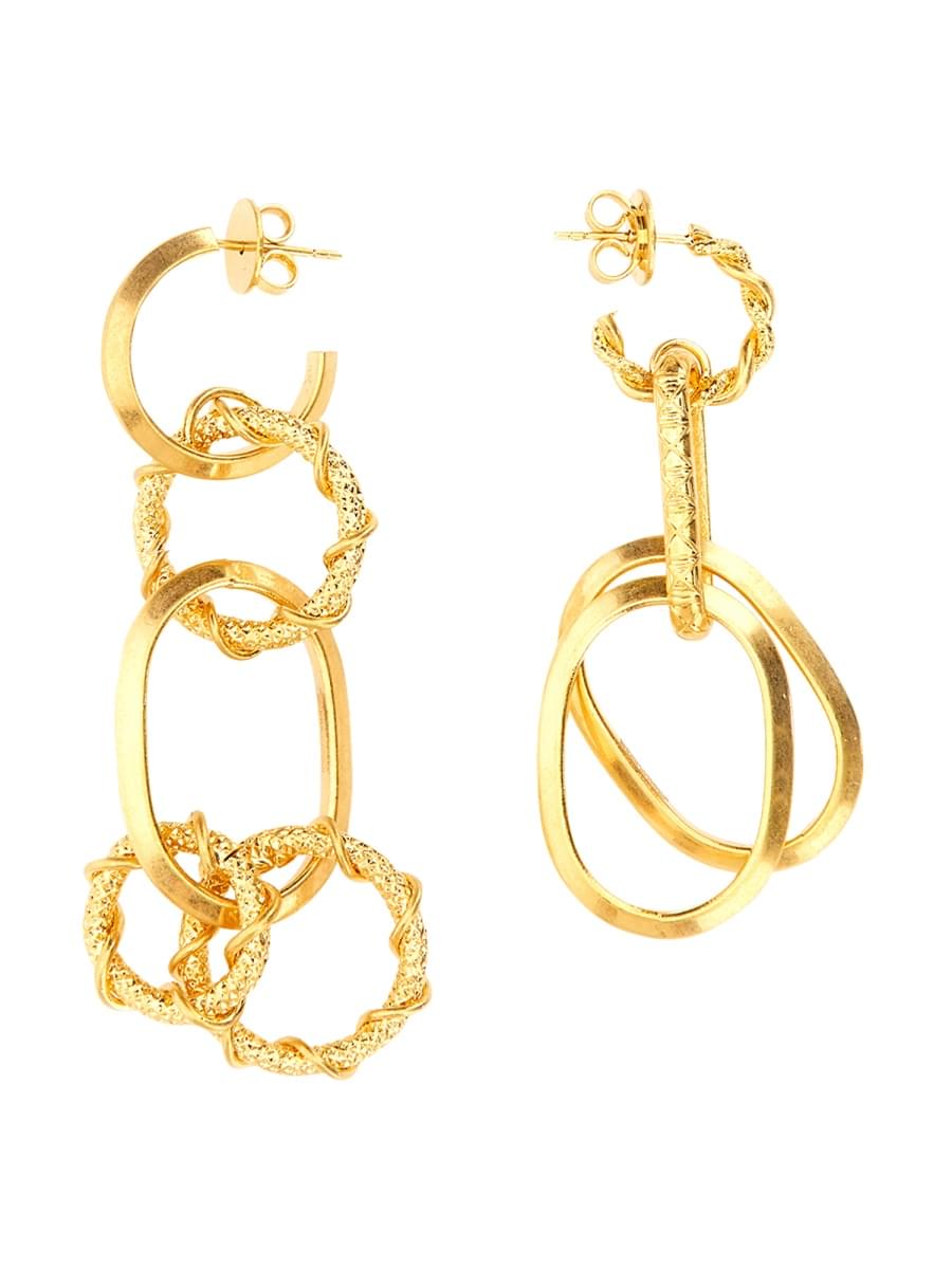 Dsquared2 Women Earring With Chain Rings DSQUARED2