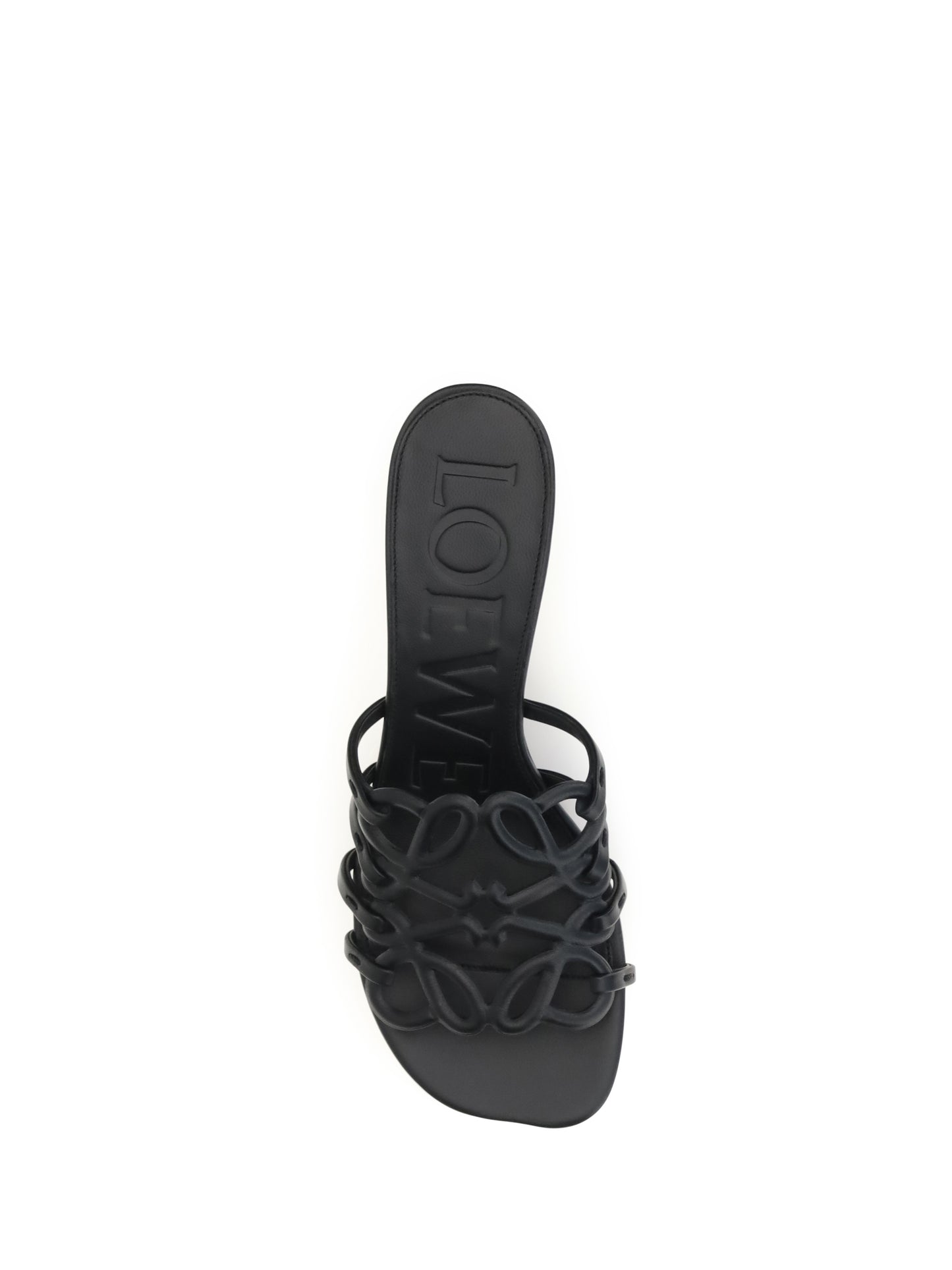 Loewe Women Anagram Petal Leather Slide Sandals LOEWE