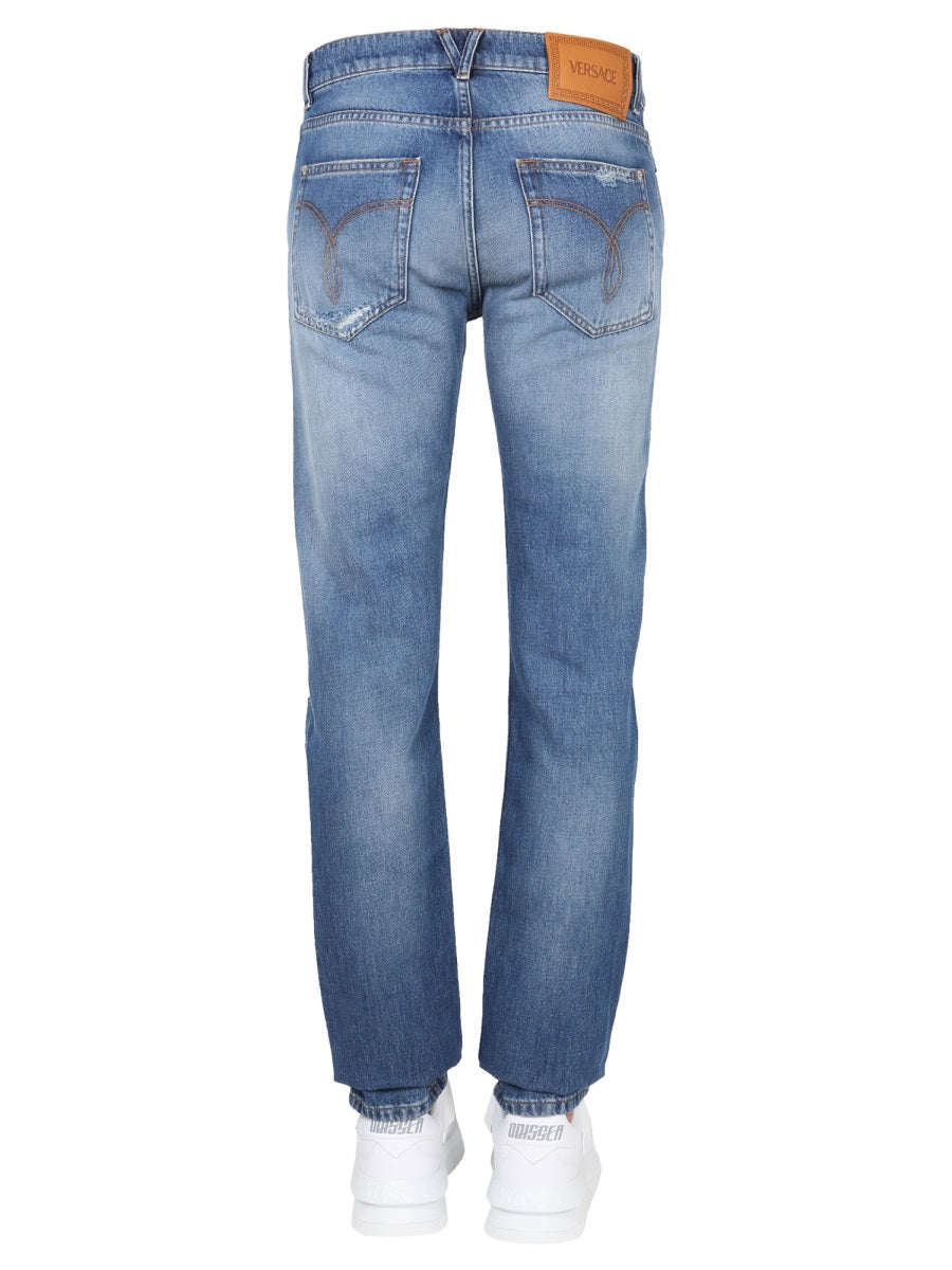 Versace Men Jeans Con Patch Logo VERSACE