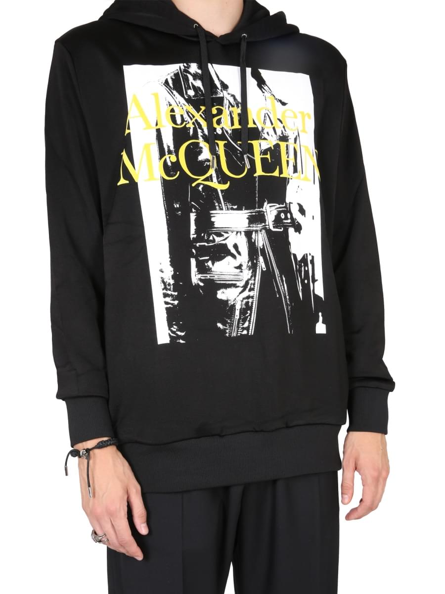 Alexander Mcqueen Men Sweatshirt With Atelier Print ALEXANDER MCQUEEN