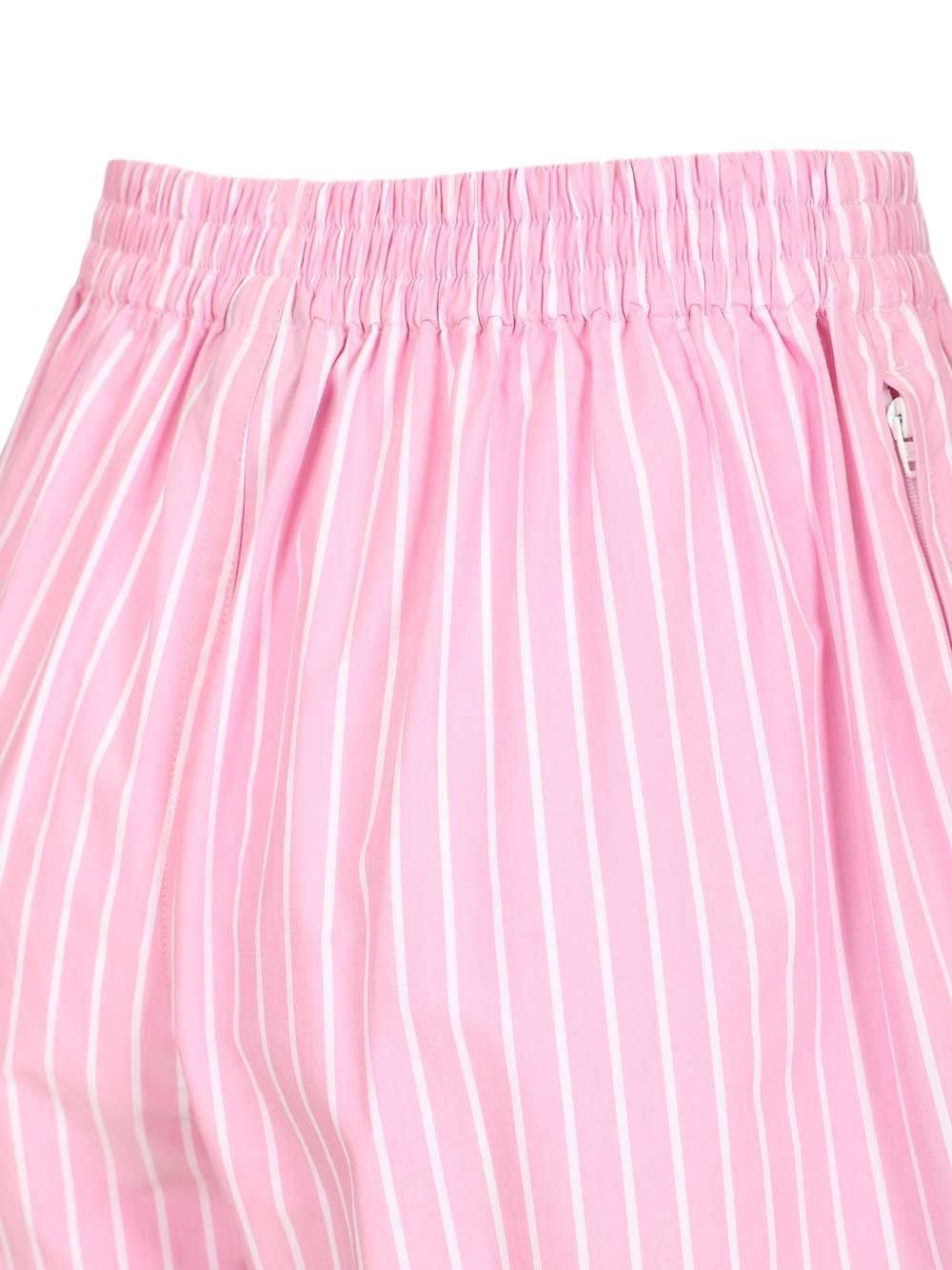 Balenciaga Women Striped Cotton Poplin Boxers BALENCIAGA