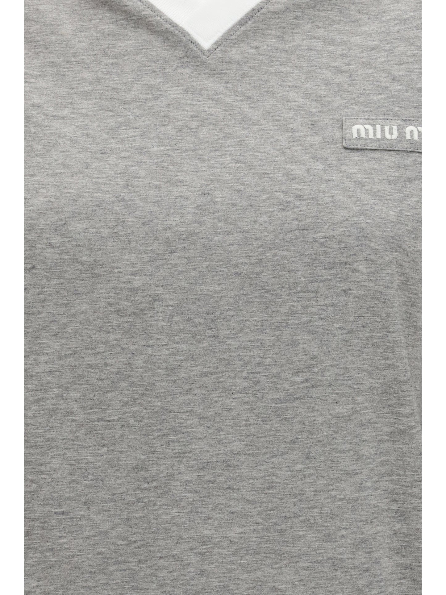 Miu Miu Women Long-Sleeved Cotton T-Shirt MIU MIU