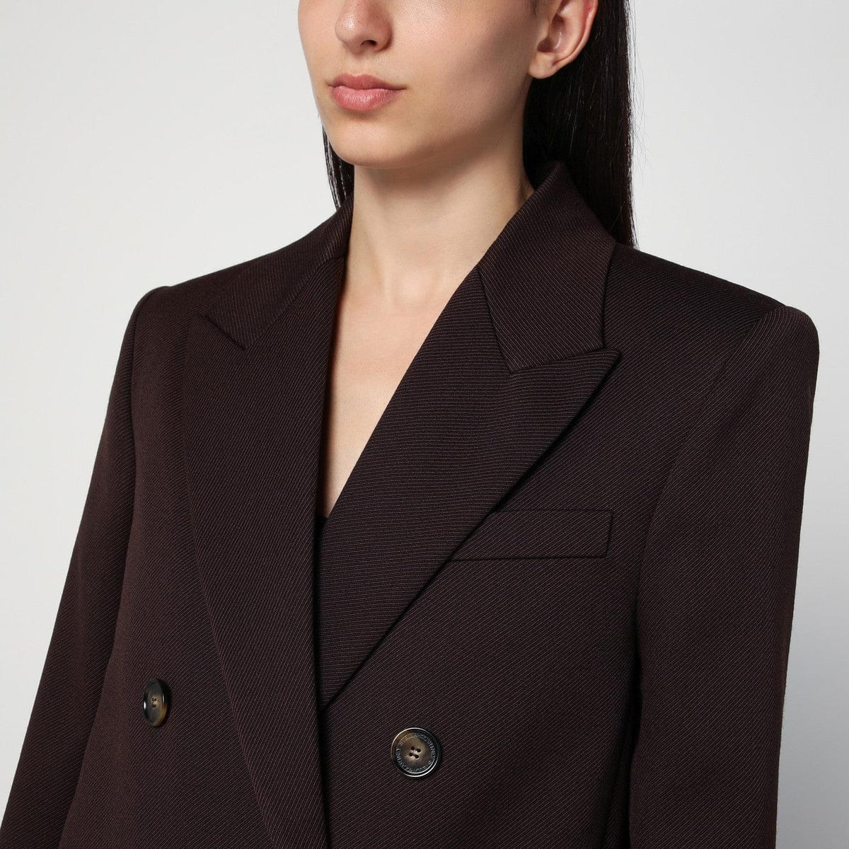 Stella Mccartney Double-Breasted Plum Wool Coat Women STELLA MCCARTNEY