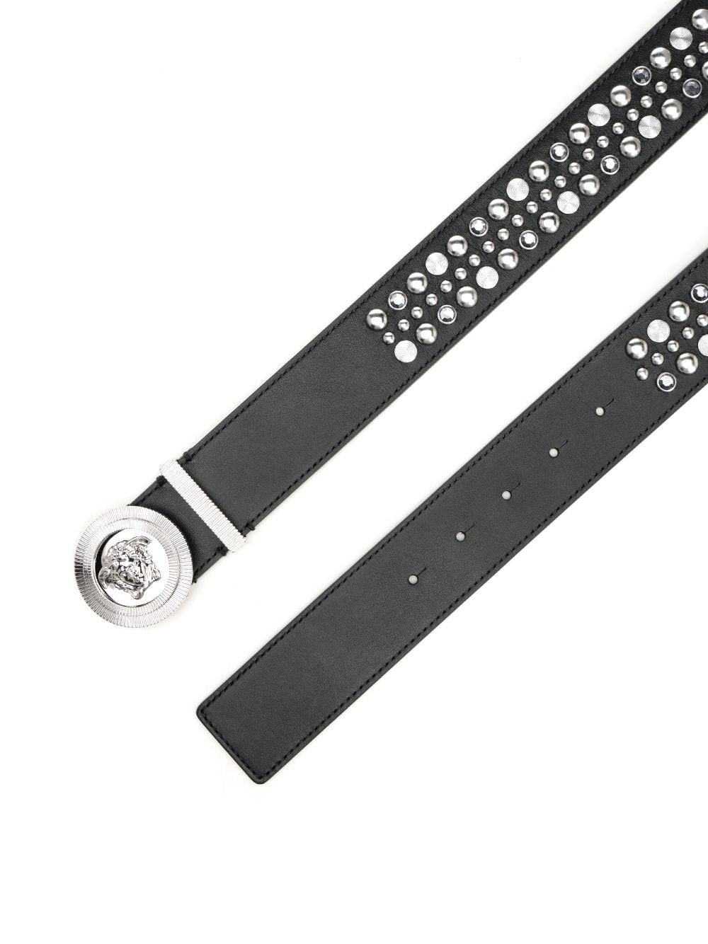 Versace Men Belt H.40 Lamb Leather With Studs VERSACE