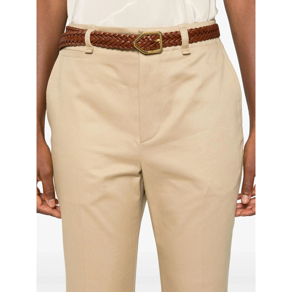 Saint Laurent Neutrals Trousers - Straight Trousers Women SAINT LAURENT