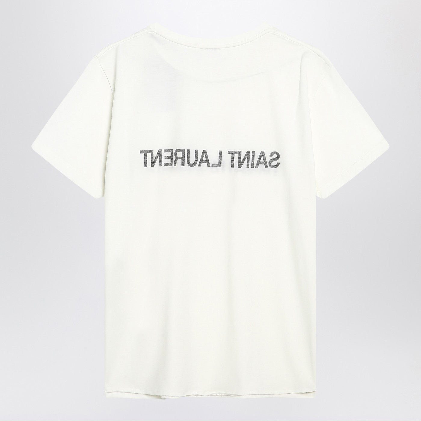 Saint Laurent White Cotton Crew-Neck T-Shirt Men SAINT LAURENT