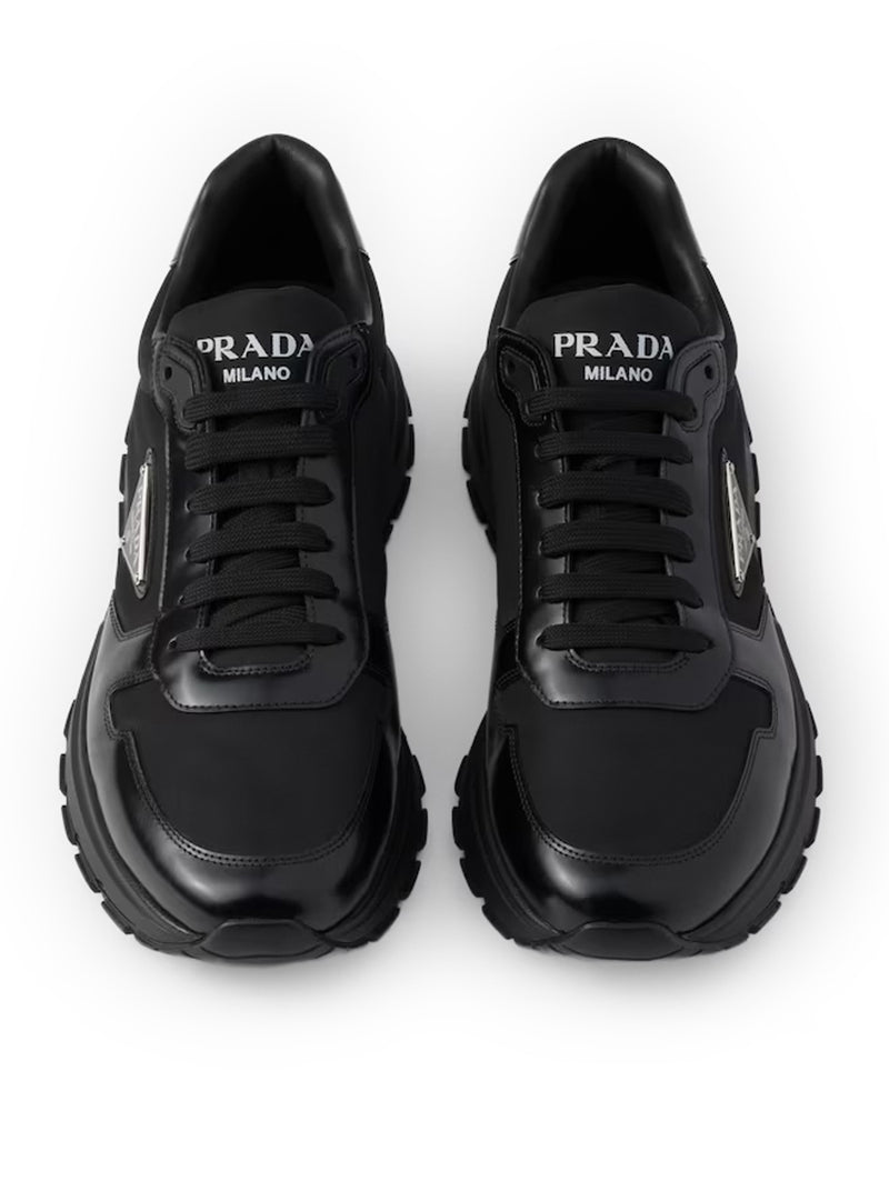 Prada Men Prax 01 Sneakers In Re-Nylon And Brushed Leather PRADA