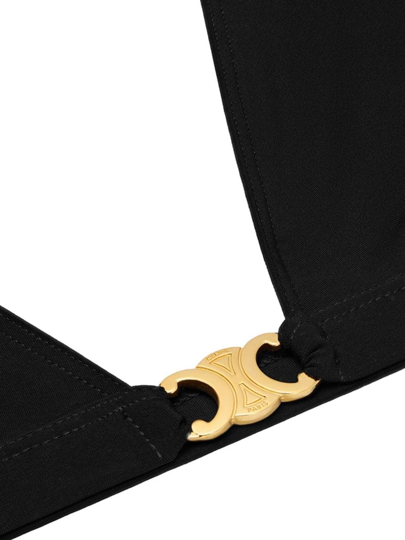 Celine Women Triomphe Triangle Top In Matte Jersey CELINE