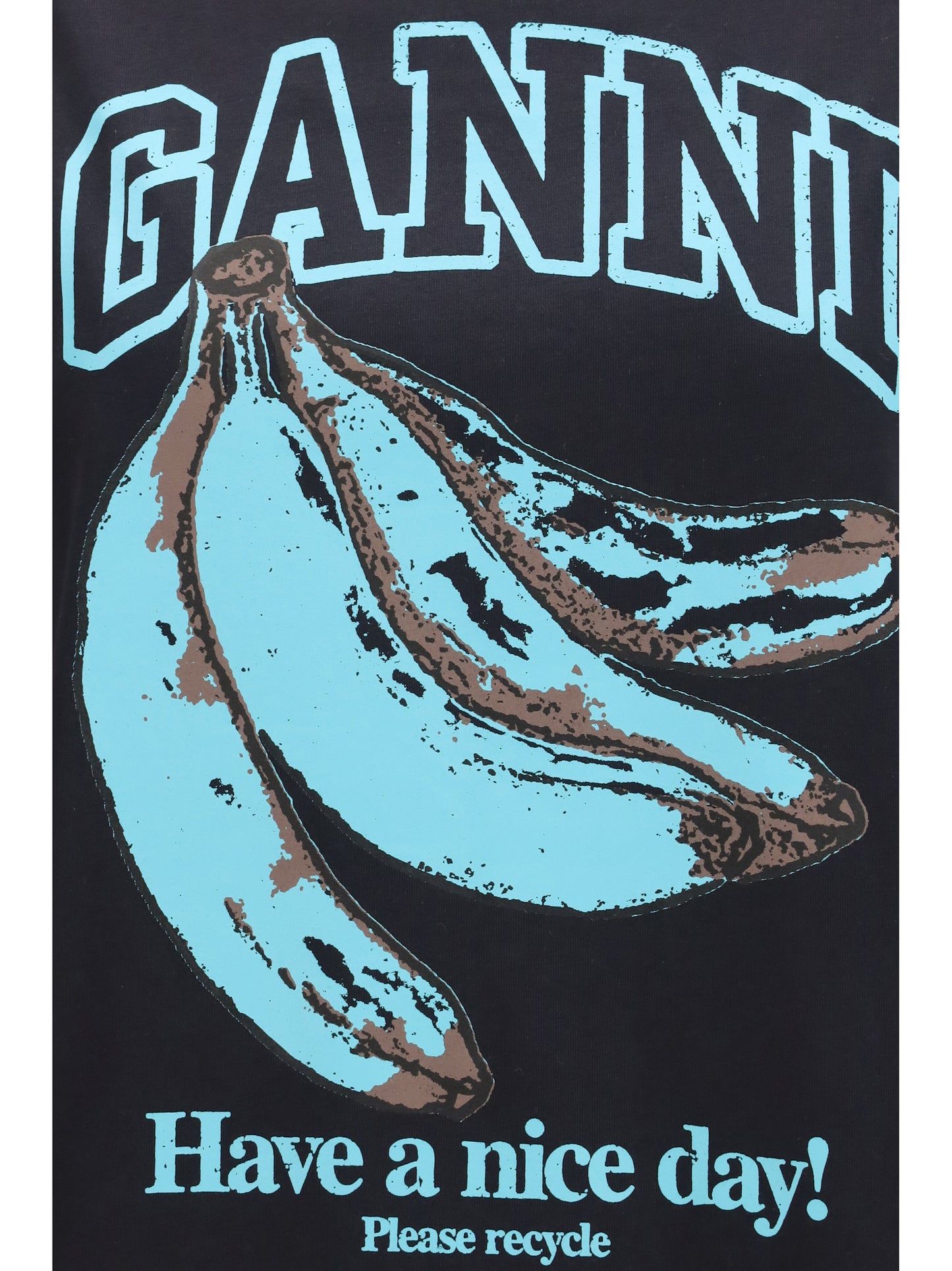 Ganni Women Banana Cotton T-Shirt GANNI