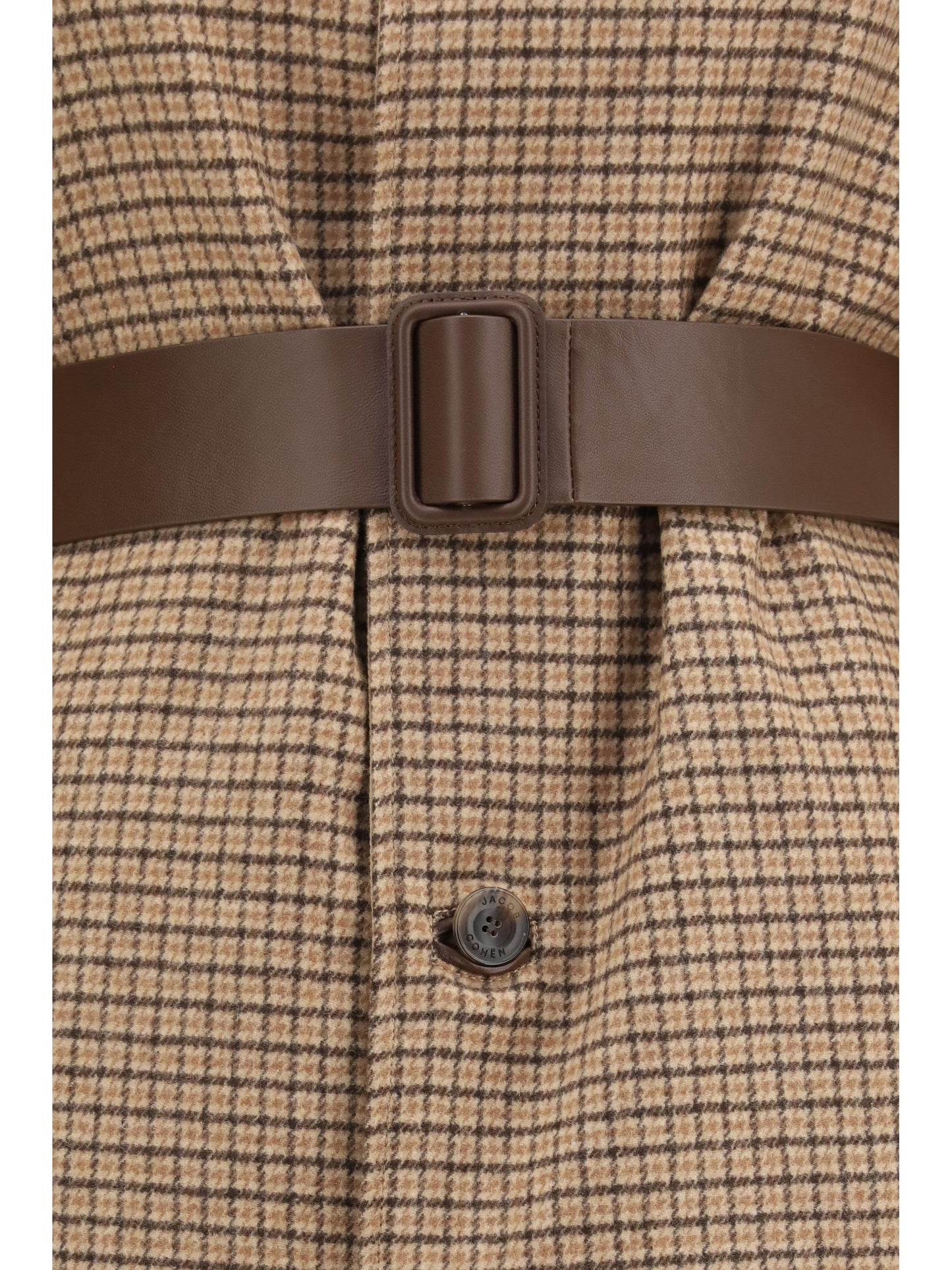 Jacob Cohen Women Reversible Cotton Gabardine And Cashmere Pied-De-Poule Trench Coat JACOB COHEN