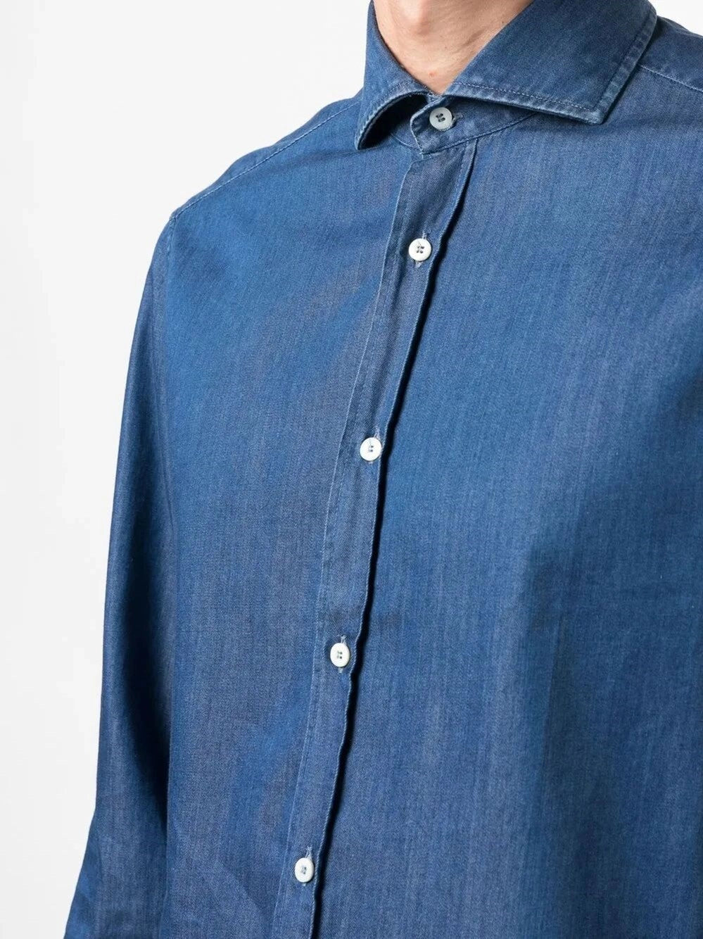 Brunello Cucinelli Men Denim Shirt BRUNELLO CUCINELLI