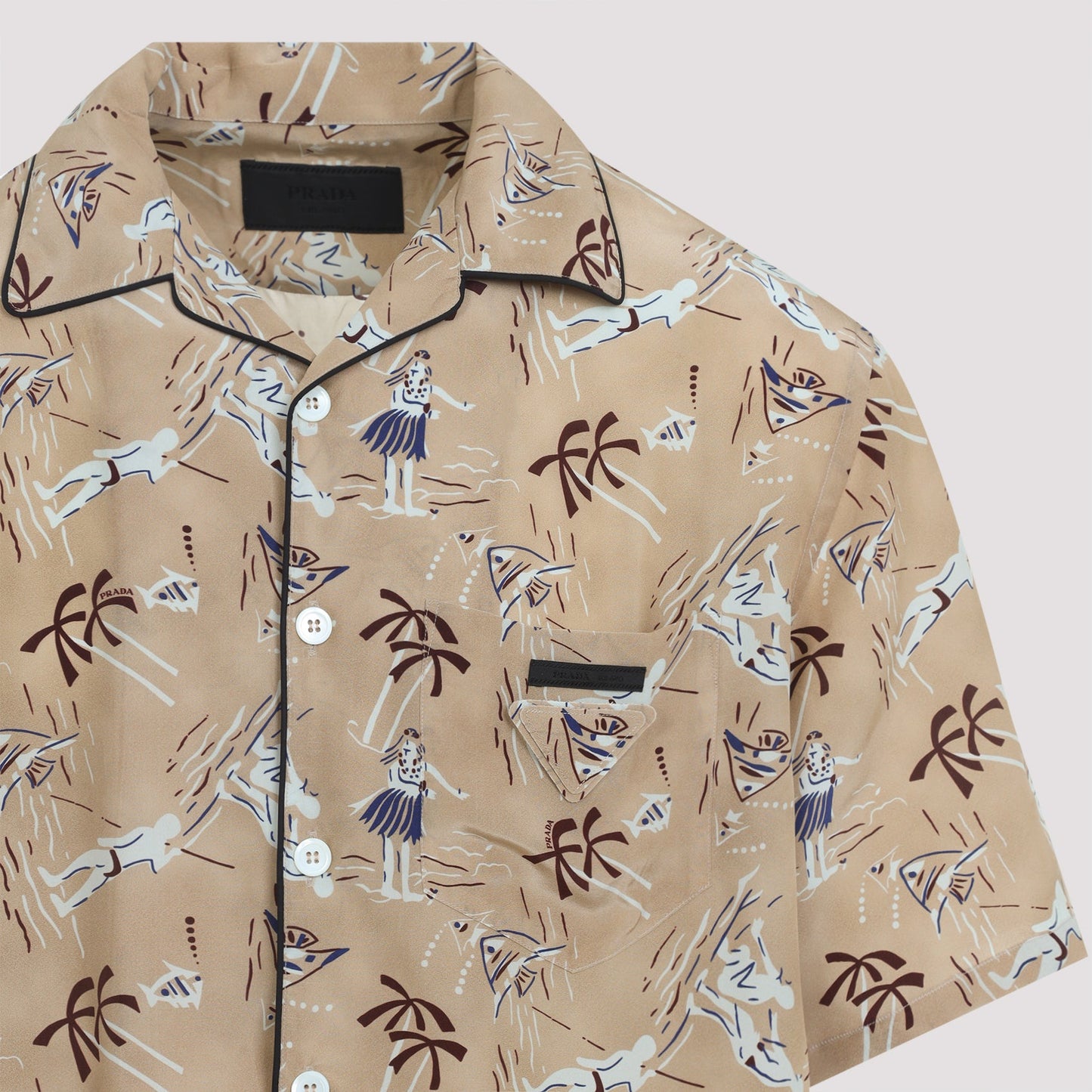 Prada Viscose And Silk Shirt Men PRADA