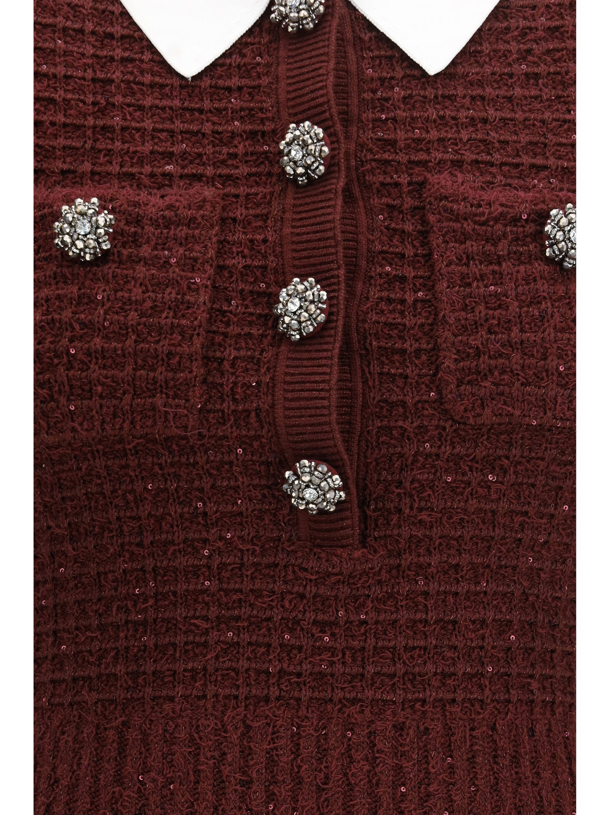 Self-Portrait Women Knit Midi Dress With Statement Buttons SELF-PORTRAIT
