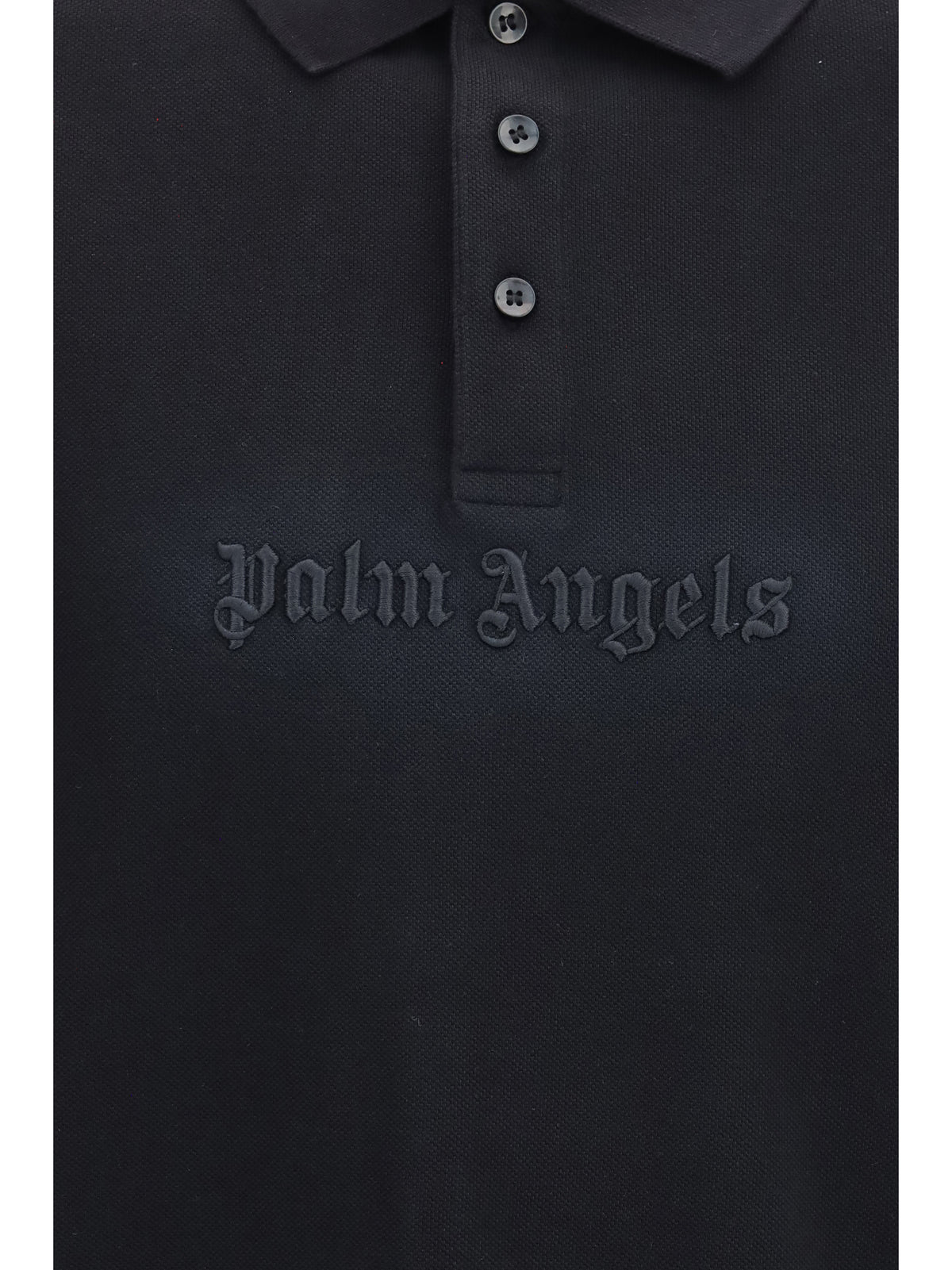 Palm Angels Men Cotton Polo With Embroidered Logo PALM ANGELS