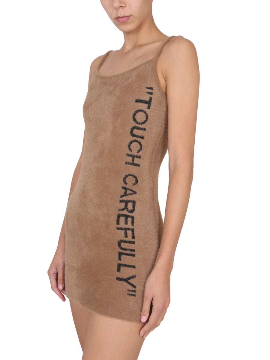 Off-White Women Fuzzy Dress With Logo OFF-WHITE