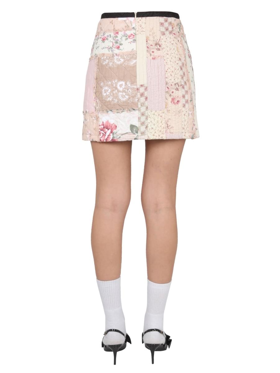 Marine Serre Women Mini Boutis Skirt MARINE SERRE
