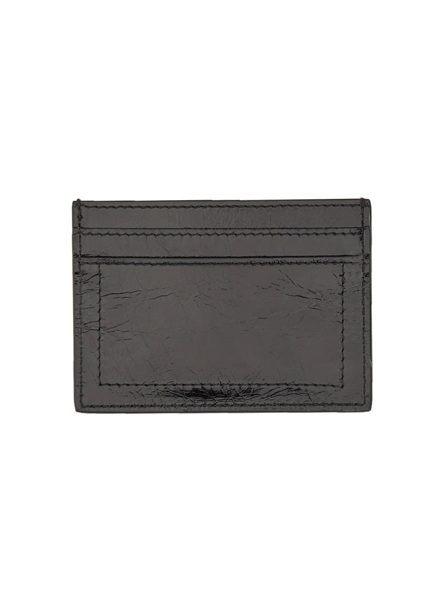 Moschino Women Card Holder With Gold Plaque MOSCHINO