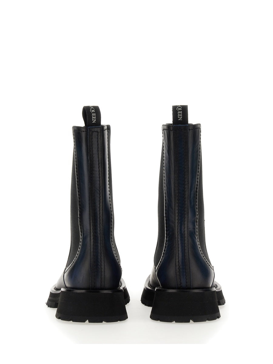 Alexander Mcqueen Men Leather Boot ALEXANDER MCQUEEN