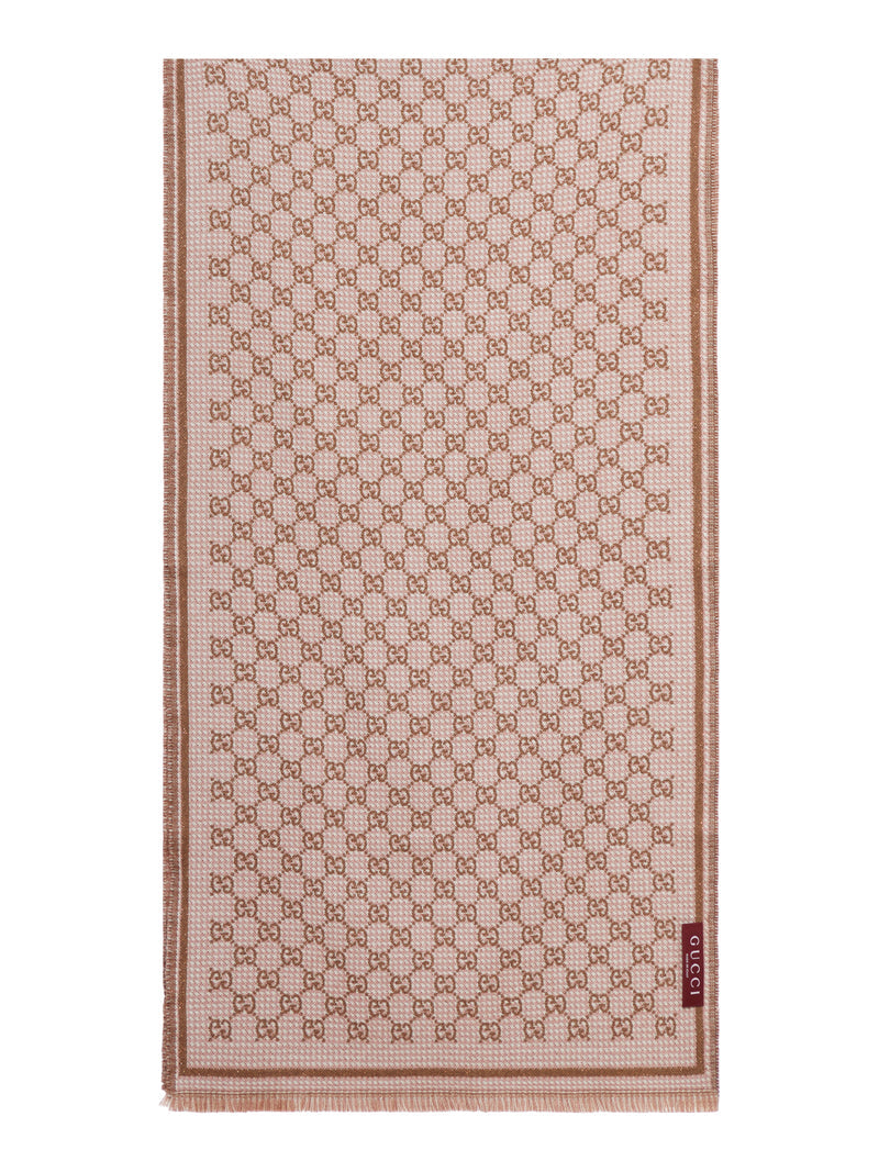 Gucci Women Double Side "Gg" Wool Scarf