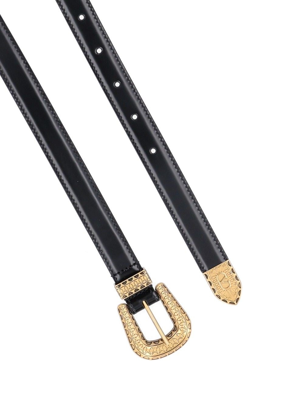 Valentino Garavani Women Mini Vlogo Signature Leather Belt VALENTINO GARAVANI