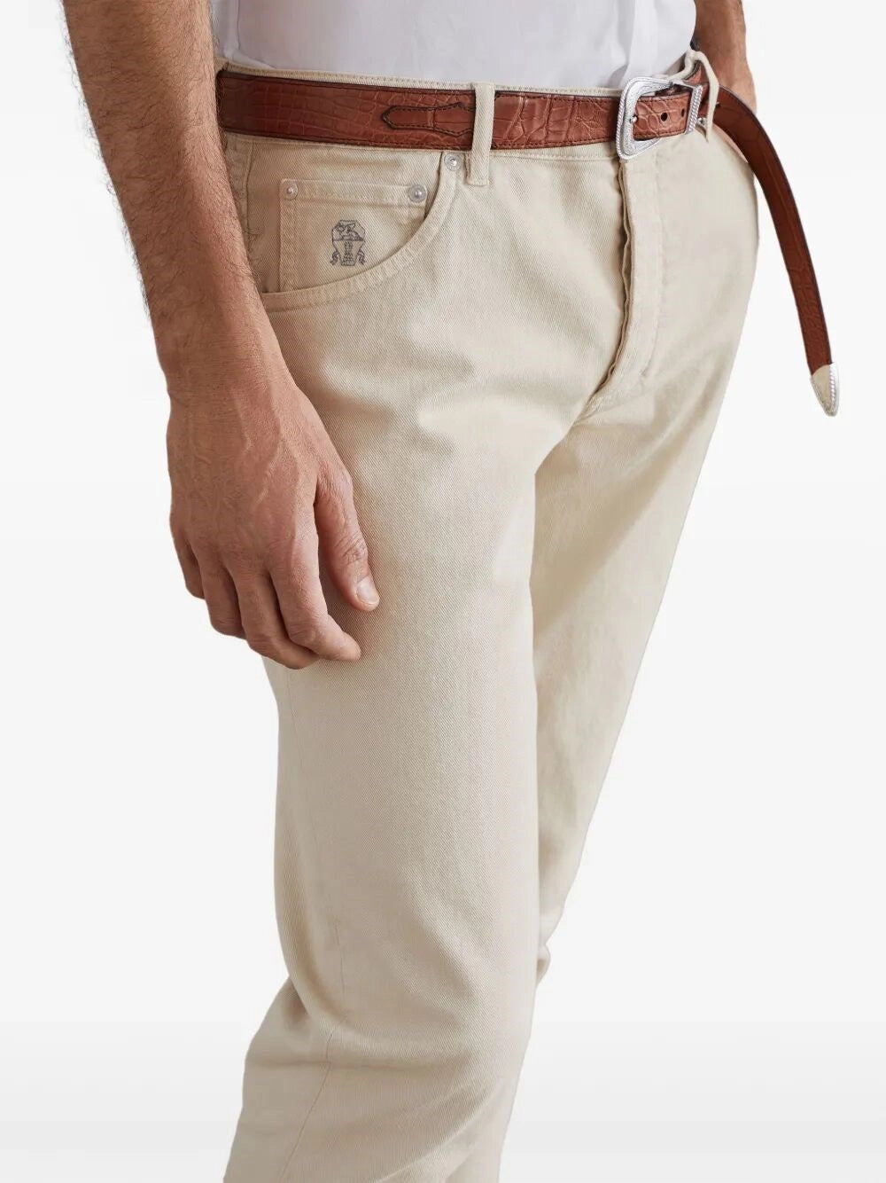 Brunello Cucinelli Men Dyed Denim Pants BRUNELLO CUCINELLI