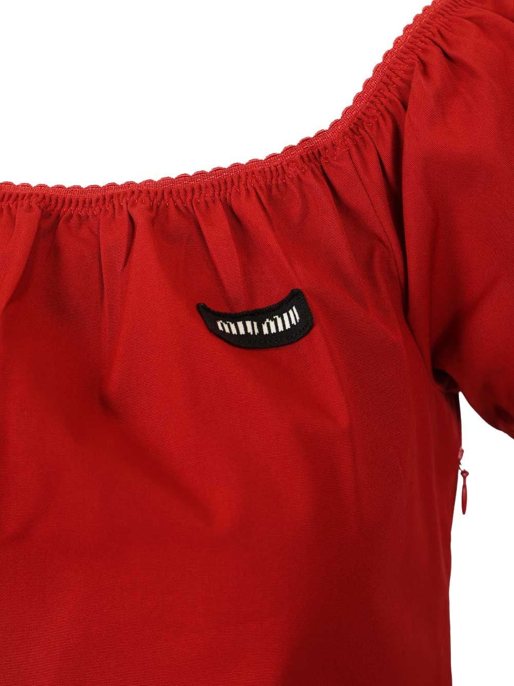 Miu Miu Women Cotton Midi Dress MIU MIU