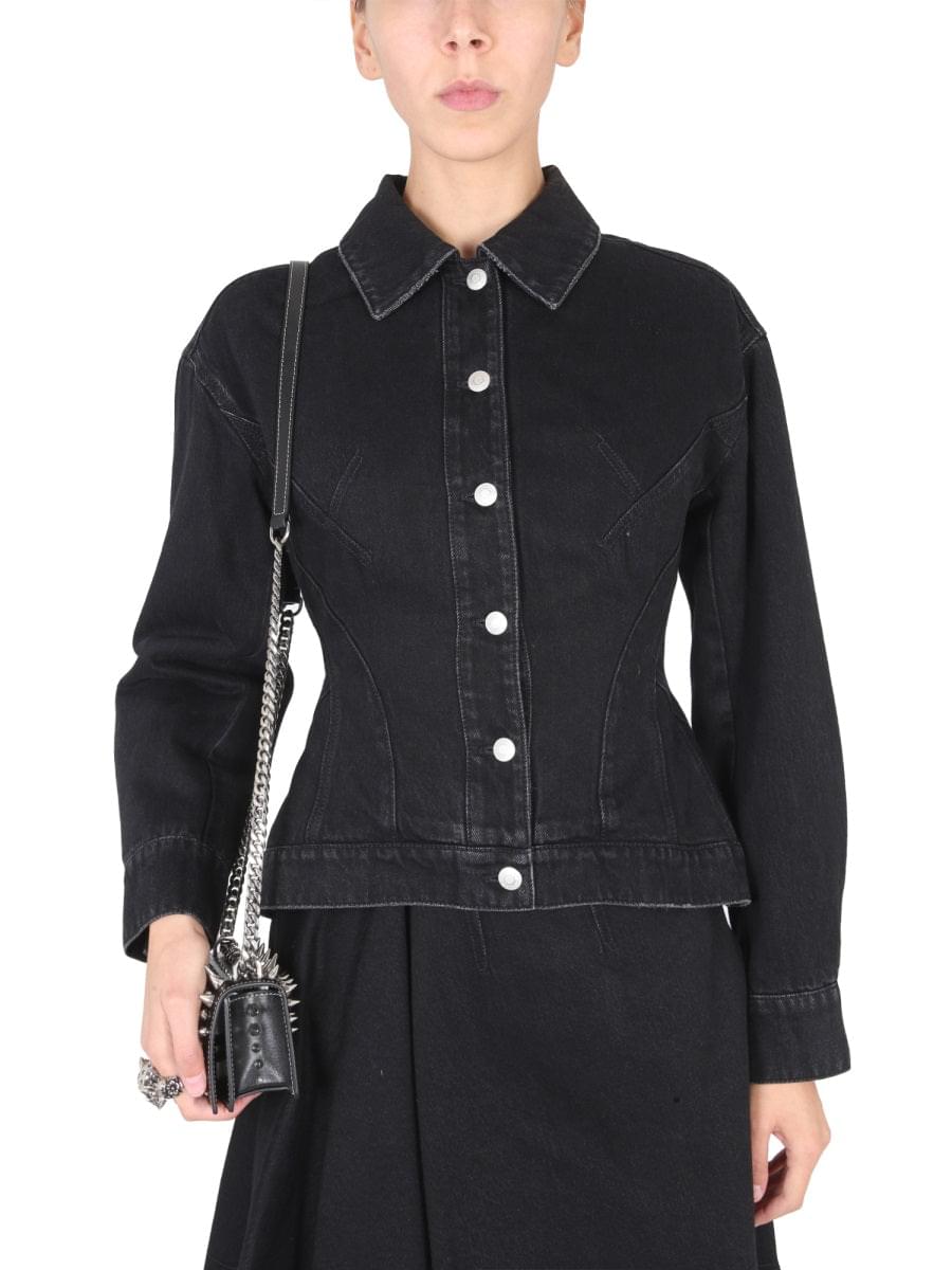 Alexander Mcqueen Women Hybrid Denim Jacket ALEXANDER MCQUEEN
