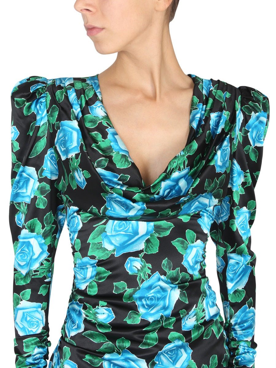 Alessandra Rich Women Mini Satin Dress ALESSANDRA RICH