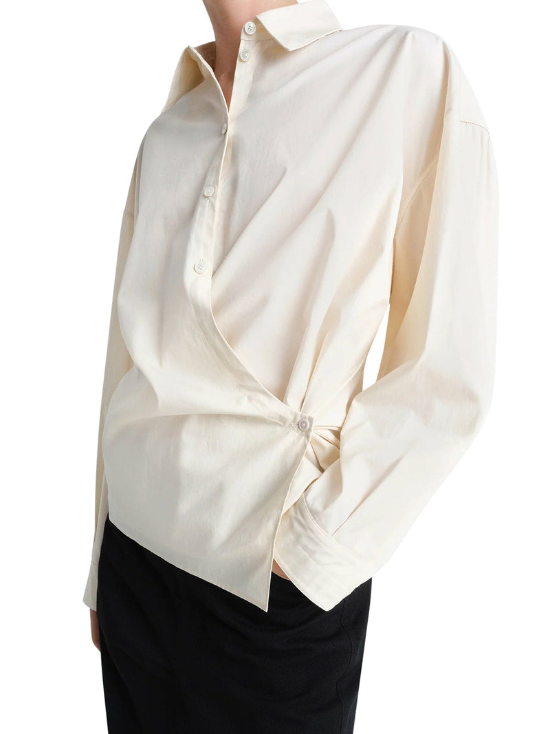 Lemaire Women Twisted Cotton Shirt LEMAIRE