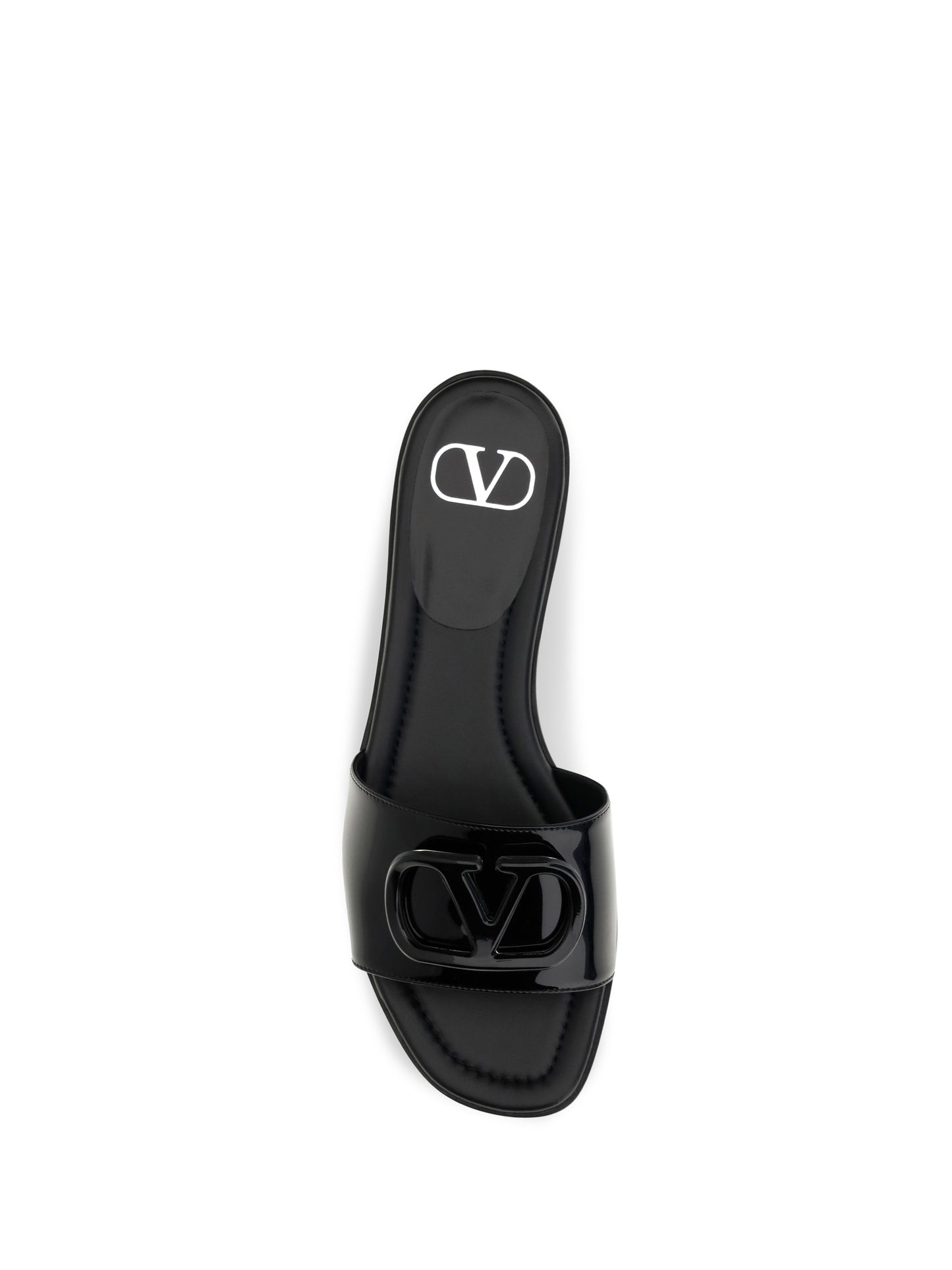 Valentino Garavani Women Vlogo Patent Leather Slide Sandals VALENTINO GARAVANI