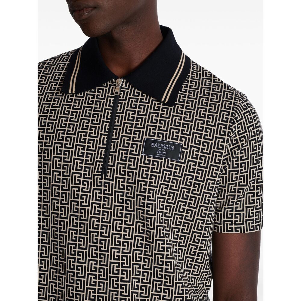 Balmain Black Polo Shirts Men BALMAIN