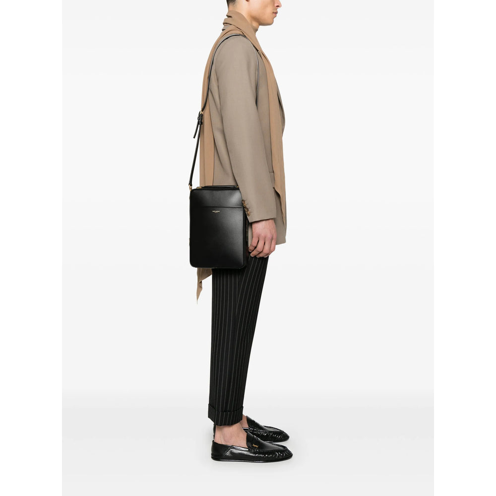 Saint Laurent Black Shoulder Bags Men SAINT LAURENT